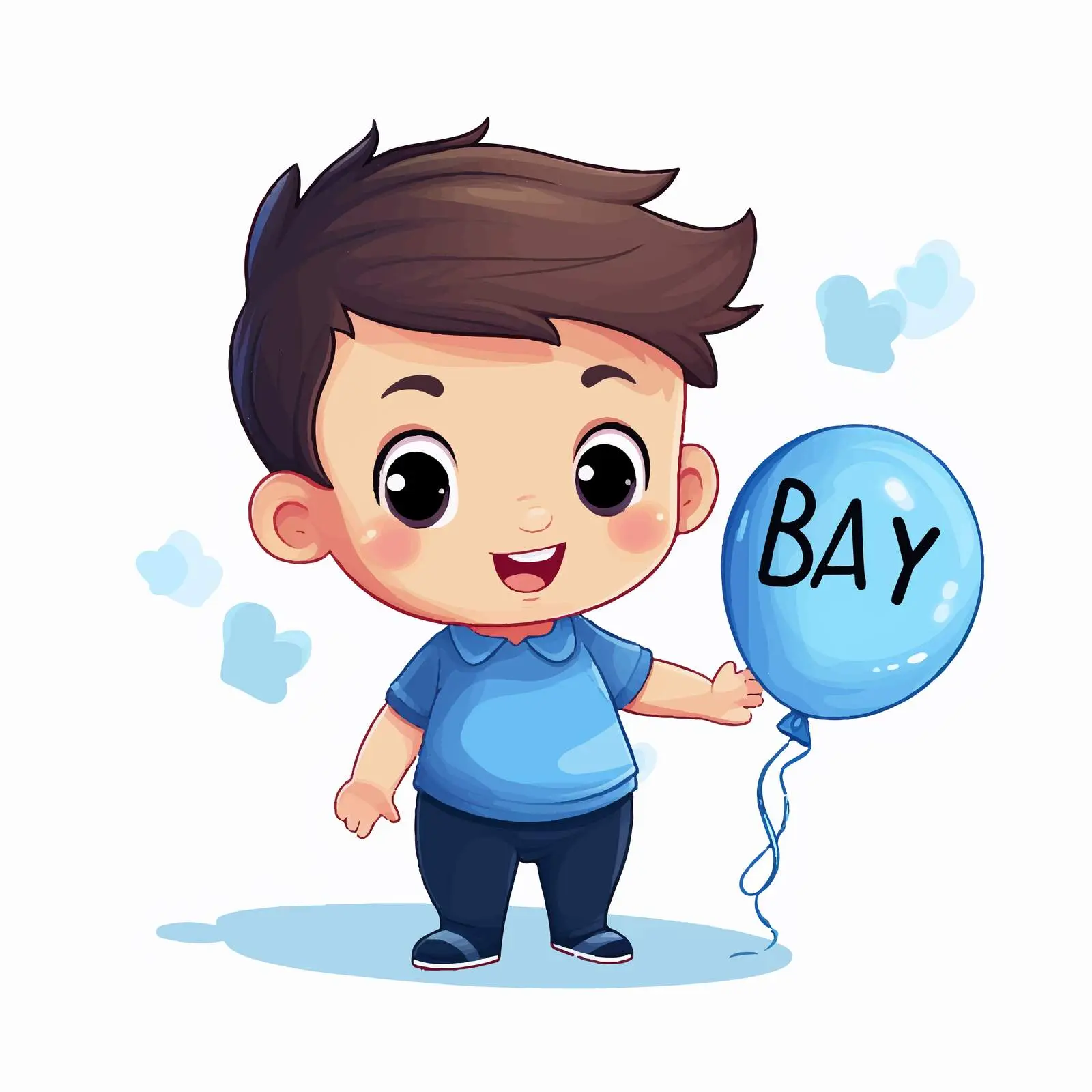 Cute It's a Boy Vector Poster for Gender Reveal — free download from Dotvec