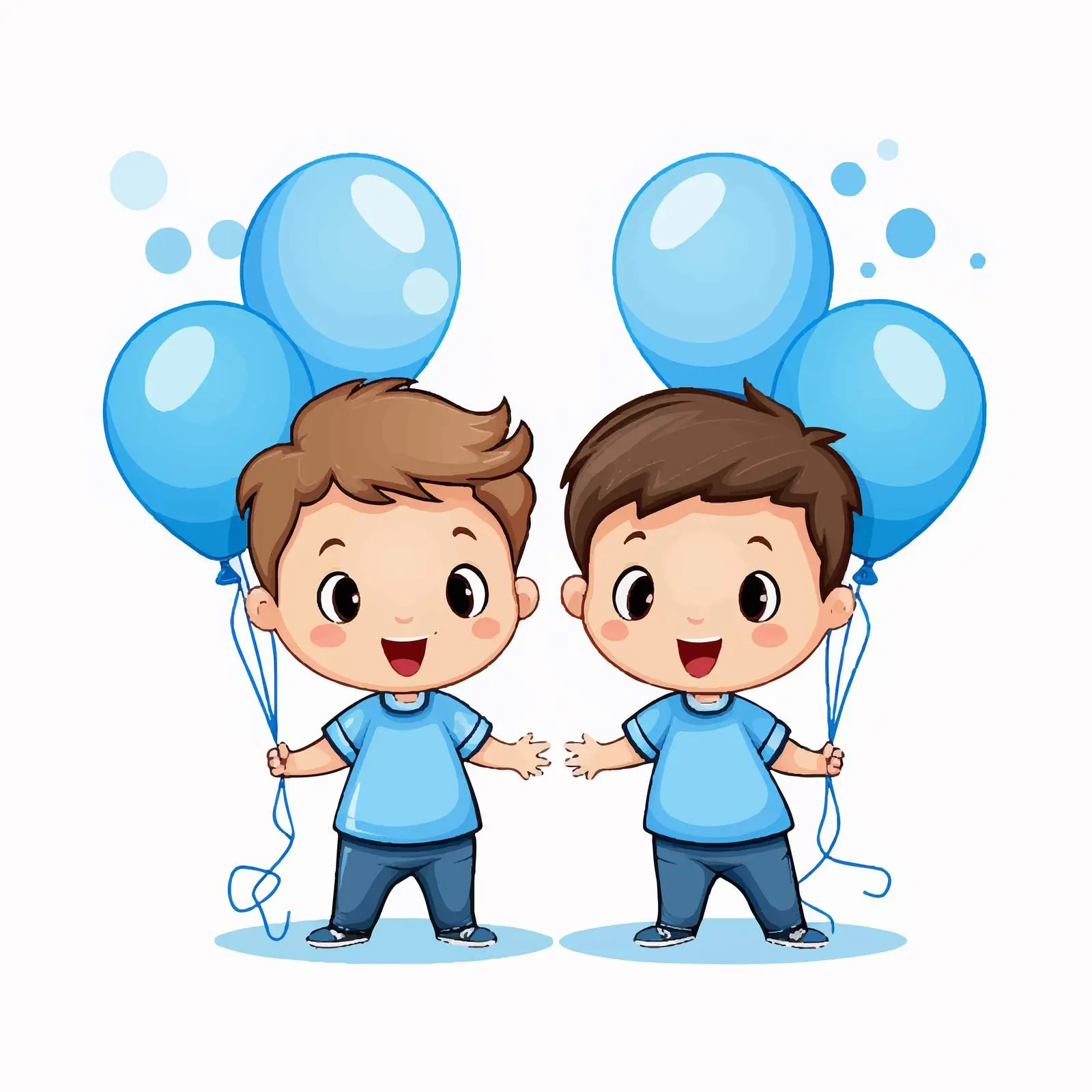 Twins Boy Gender Reveal Party Vector Poster – free twin image from Dotvec
