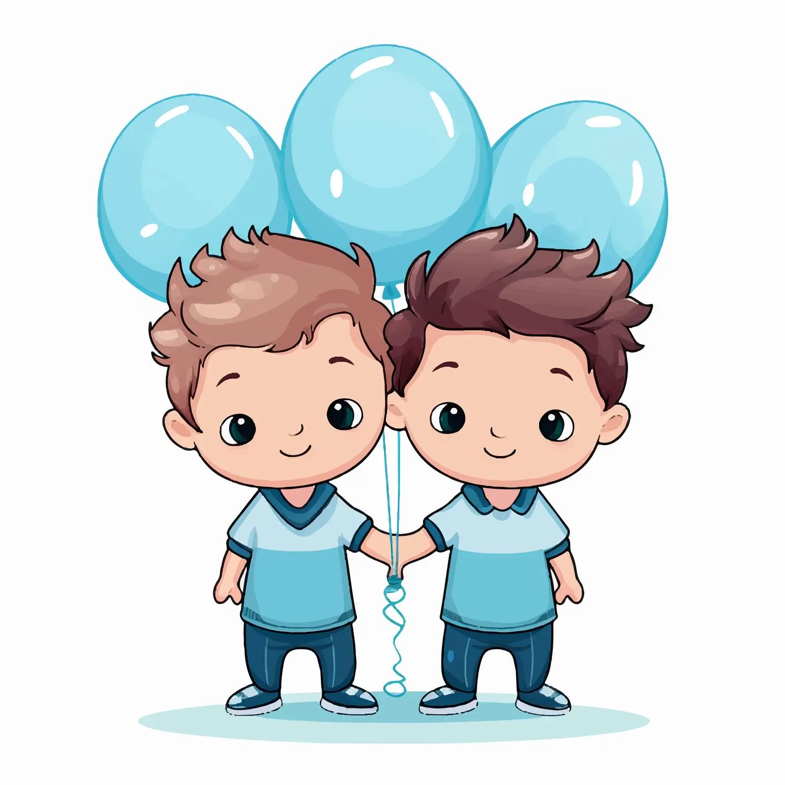 Twins Boy and Boy Gender Reveal Party Poster – free twin image from Dotvec