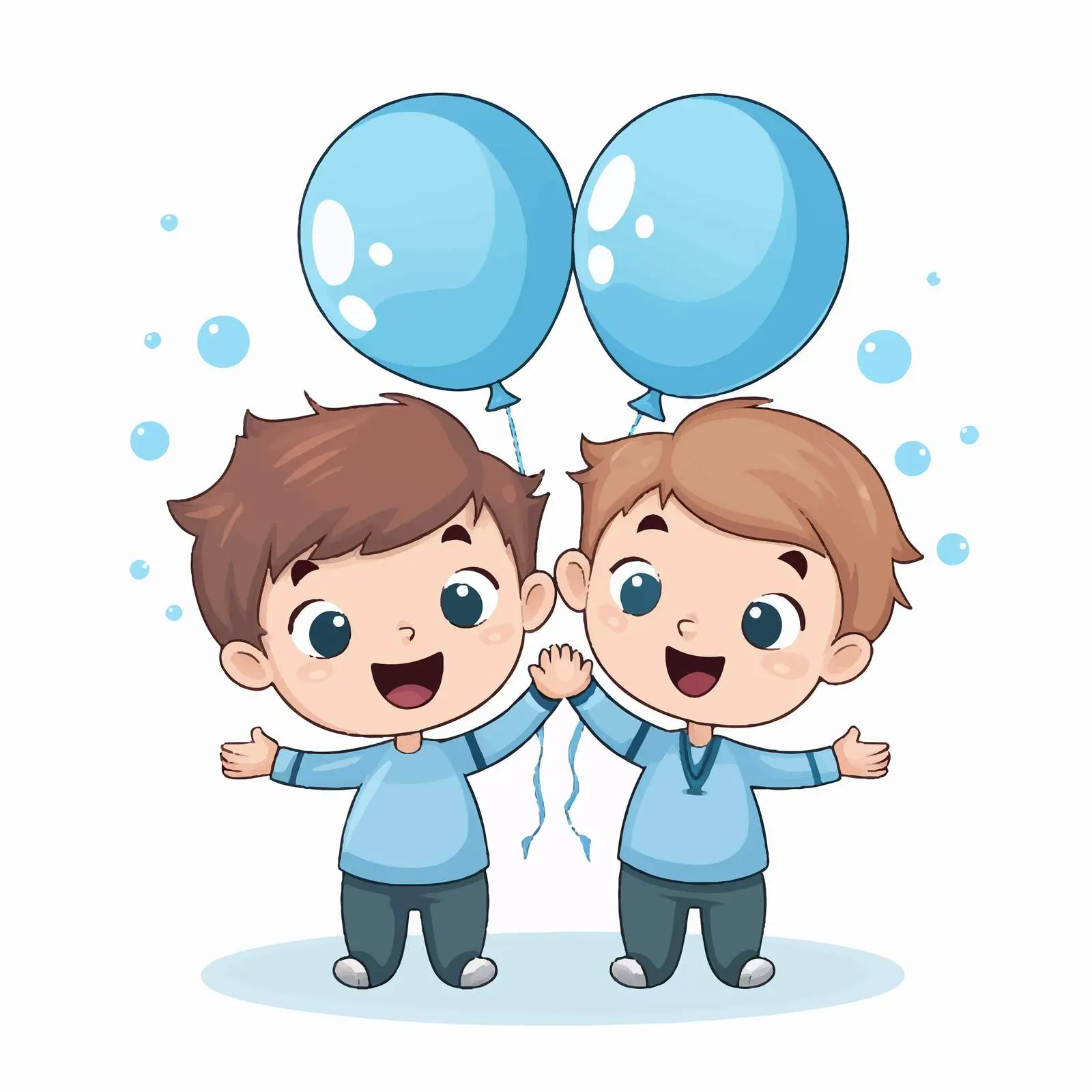 Boy Twins Gender Reveal Party Vector Poster – free twin image from Dotvec