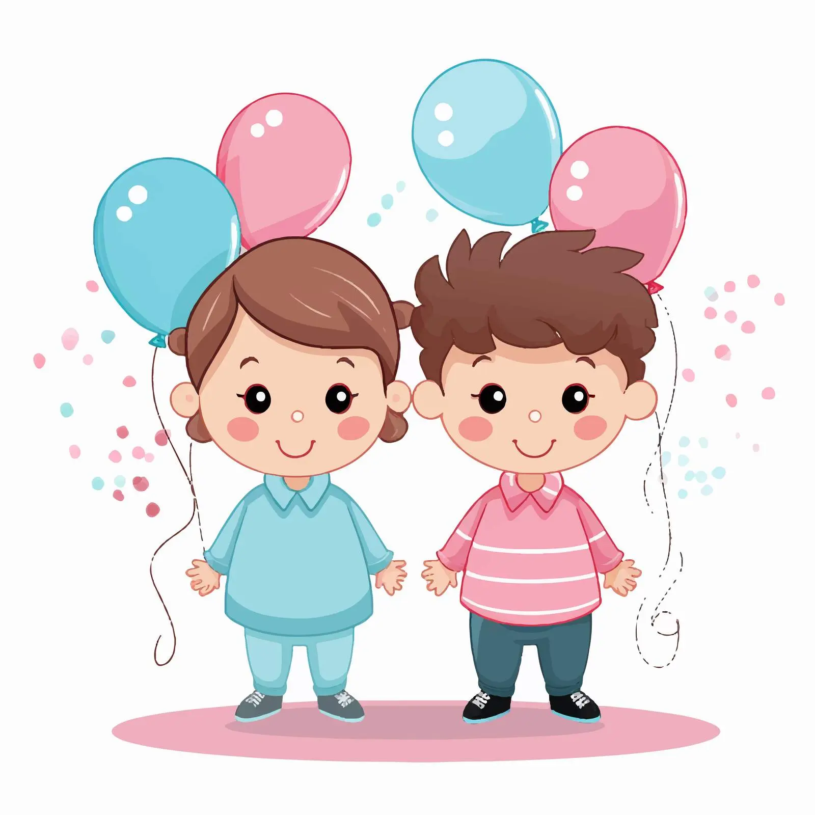 Twins Gender Reveal Party Vector Poster — free download from Dotvec