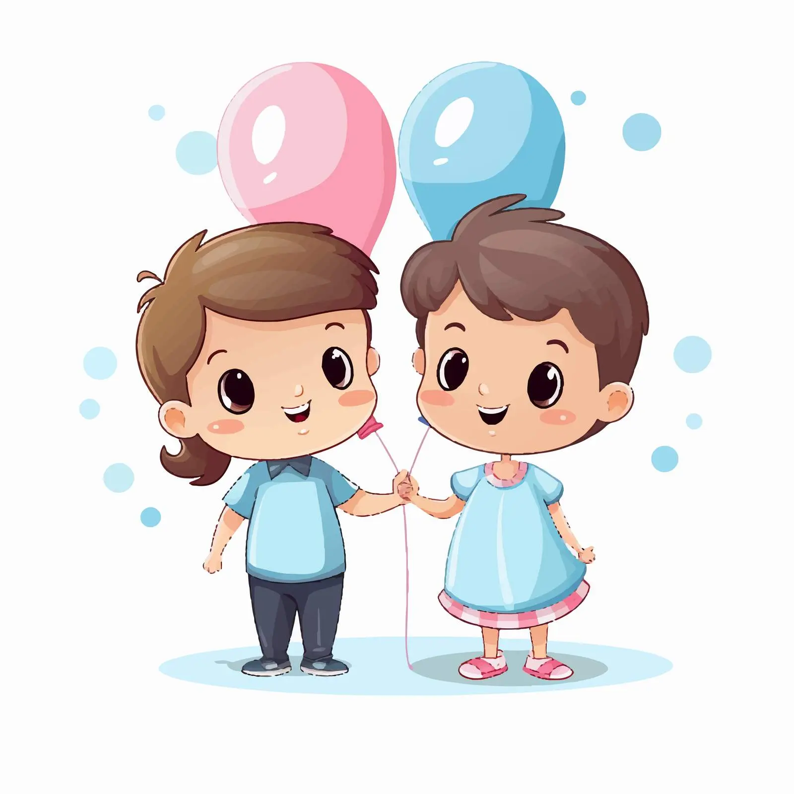 Twins Gender Reveal Party Vector Poster — free download from Dotvec