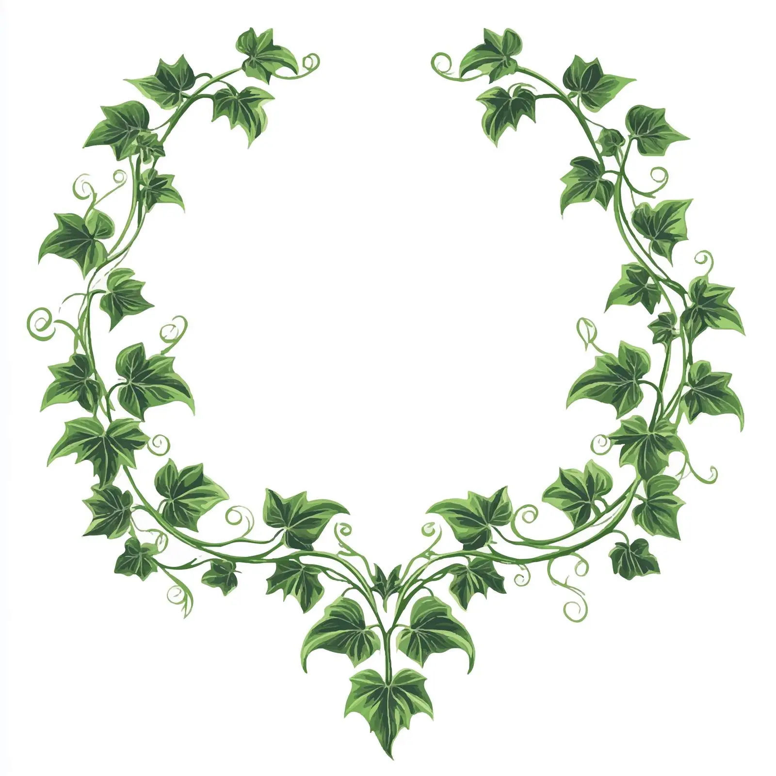 Ivy Ornament Vector Centered Composition — free download from Dotvec