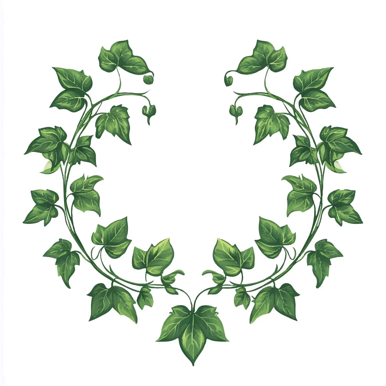 Ivy Ornament Wide Angel Centered Vector Design — free download from Dotvec