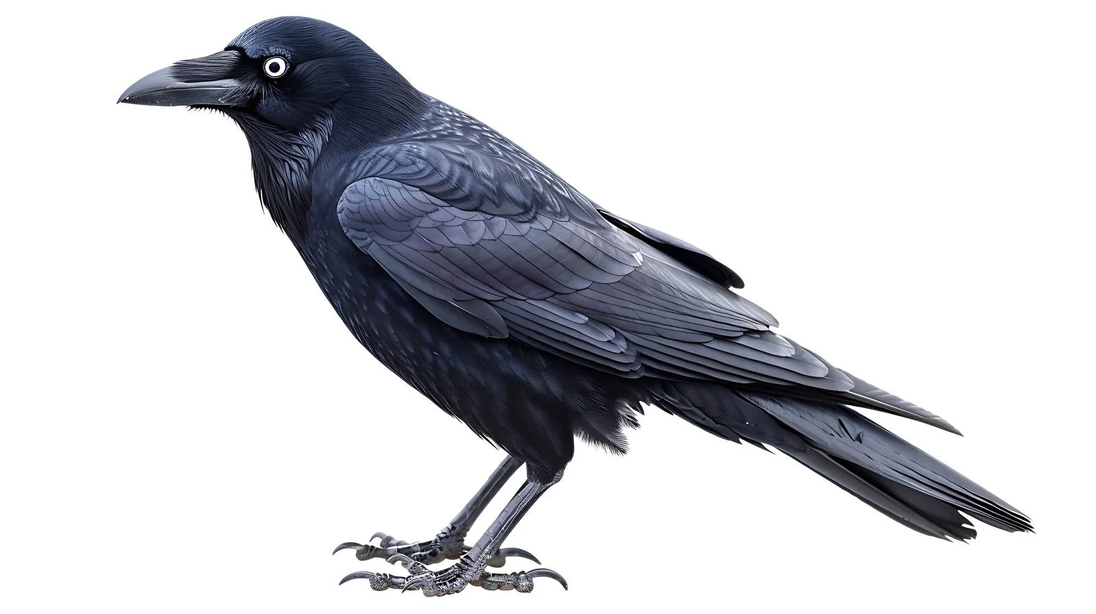 Graceful Jackdaw on White Background — free download from Dotvec