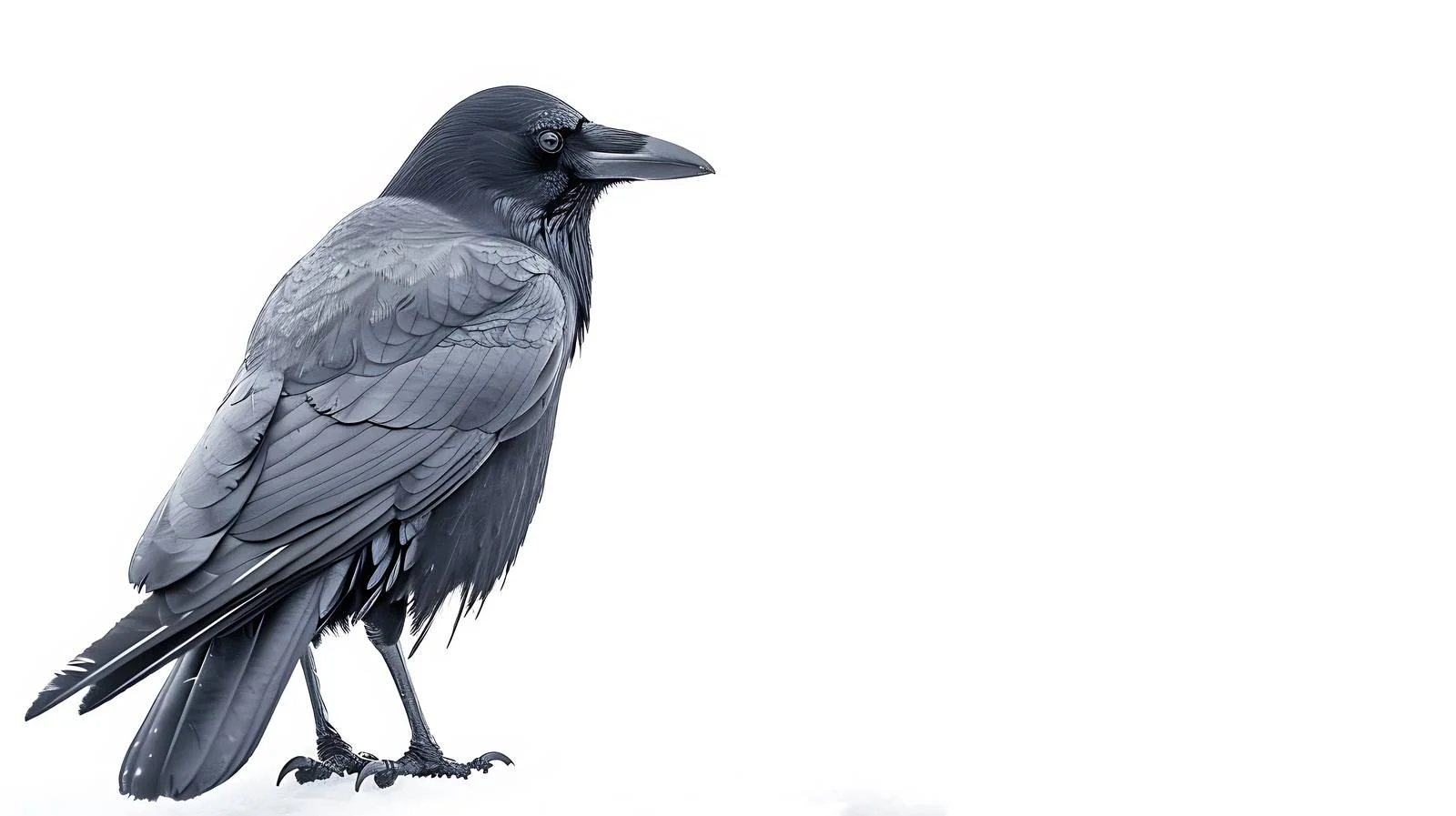 Graceful Jackdaw Crow on White Background — free download from Dotvec