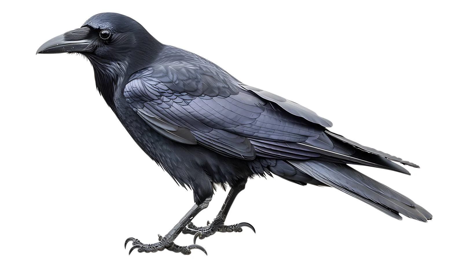 Elegant Jackdaw on White Background — free download from Dotvec