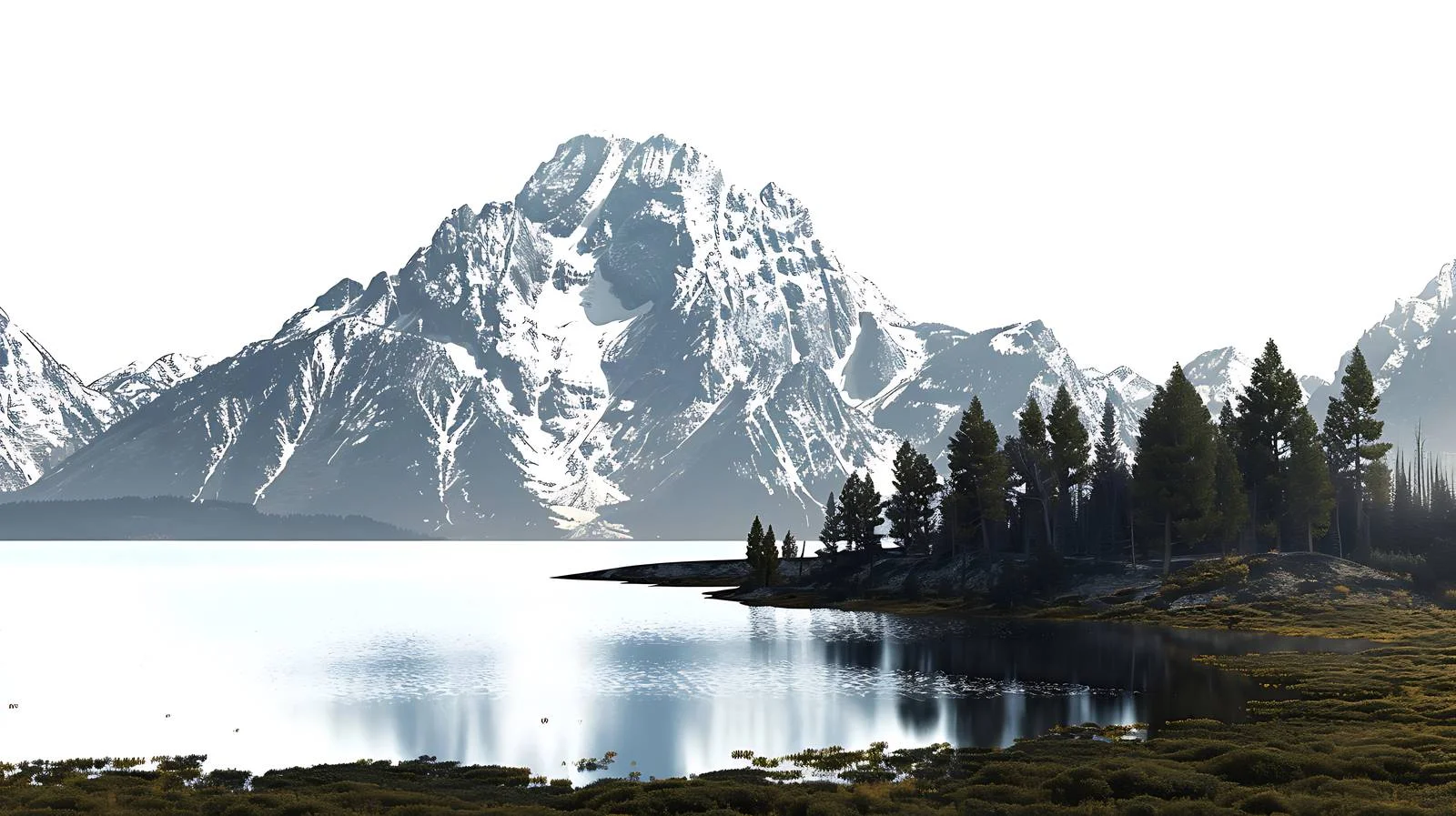 Scenic Jackson Lake Below the Majestic Grand Teton Range — free download from Dotvec