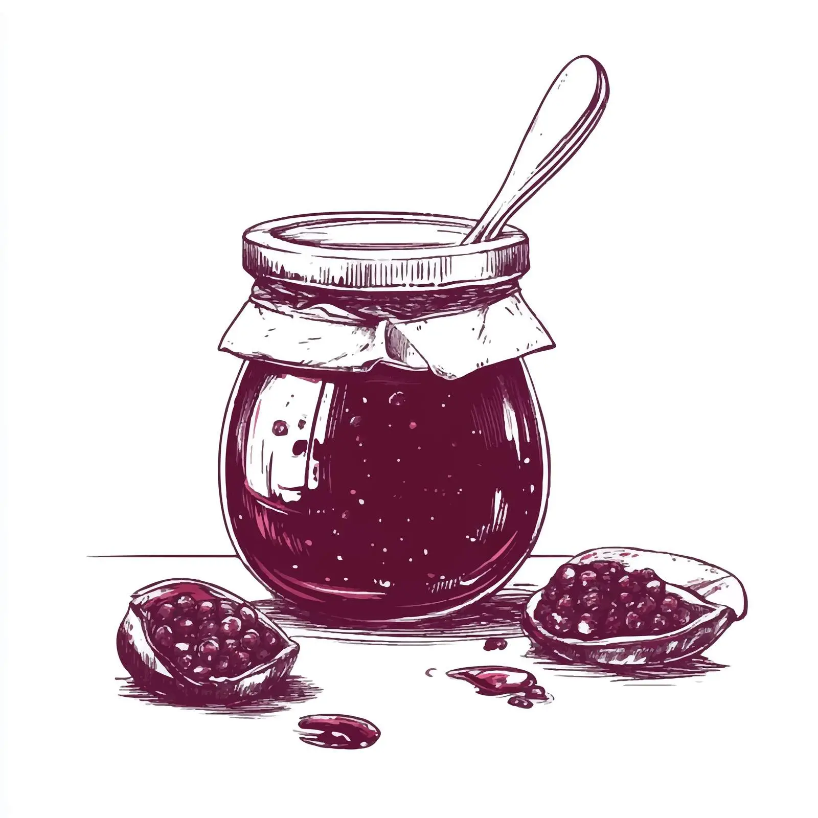 Jam in Sketch Style on White Background — free download from Dotvec