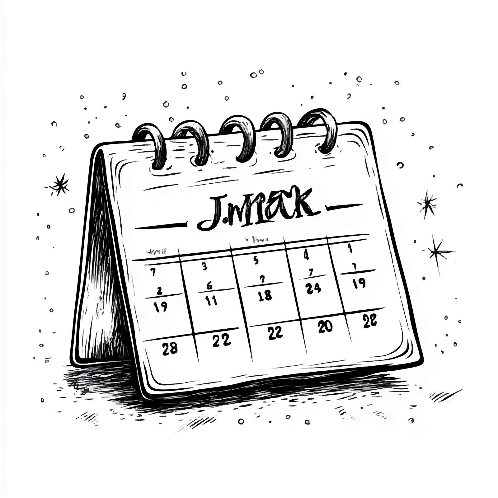 Cartoon January Calendar Vector Illustration — free download from Dotvec