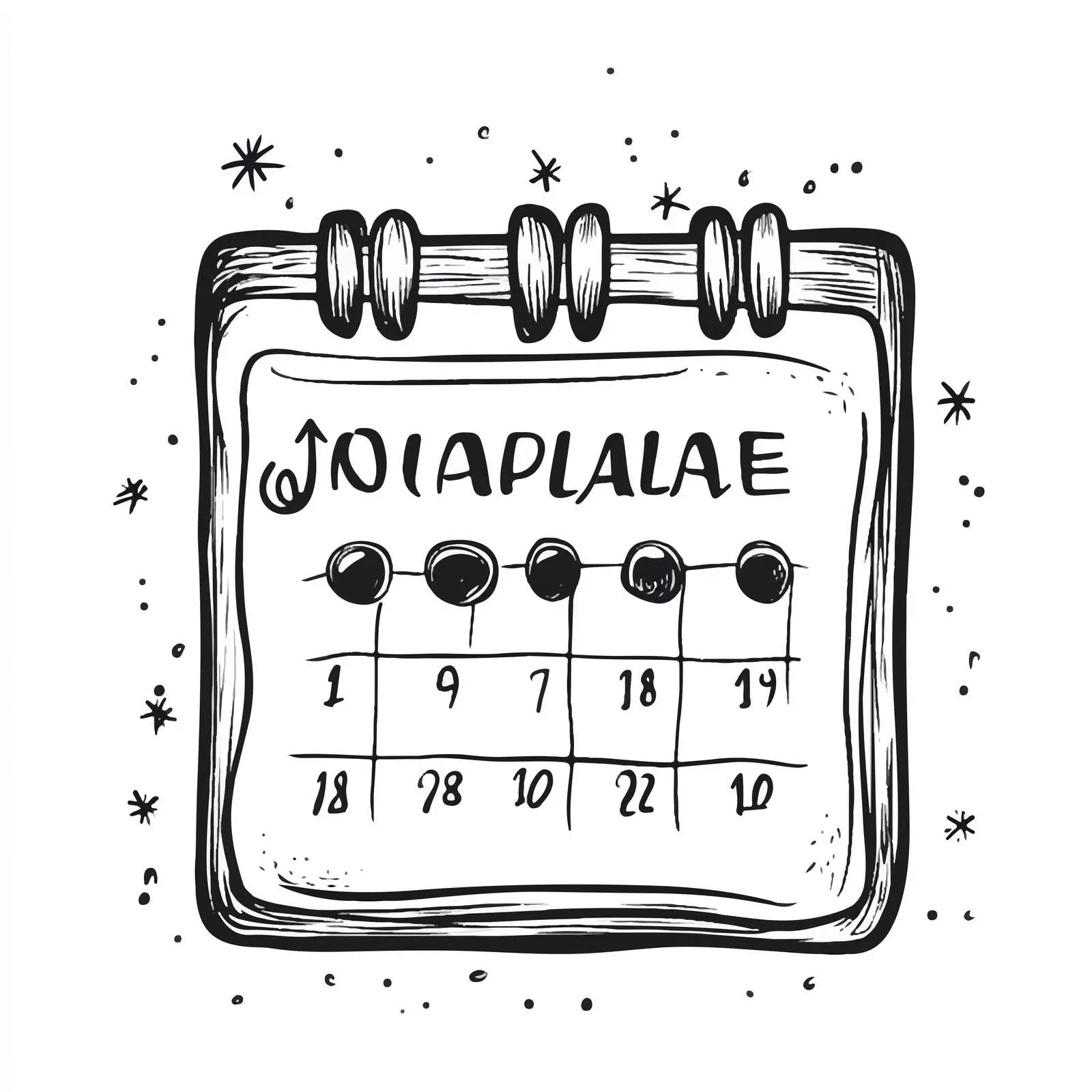 January Calendar Cartoon Vector Illustration — free download from Dotvec