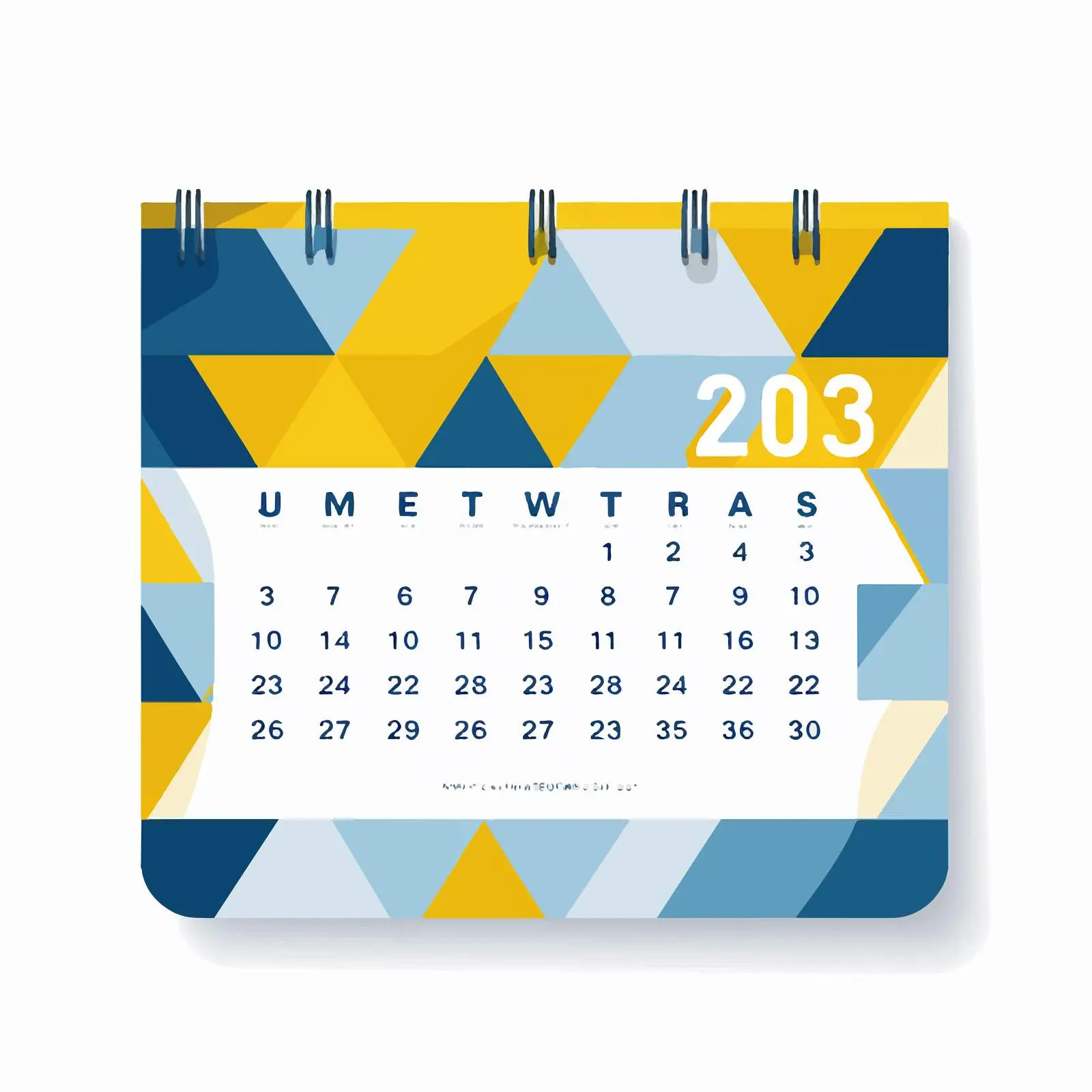 Geometric January 2023 Calendar Template for Business – free vector calendar image from Dotvec