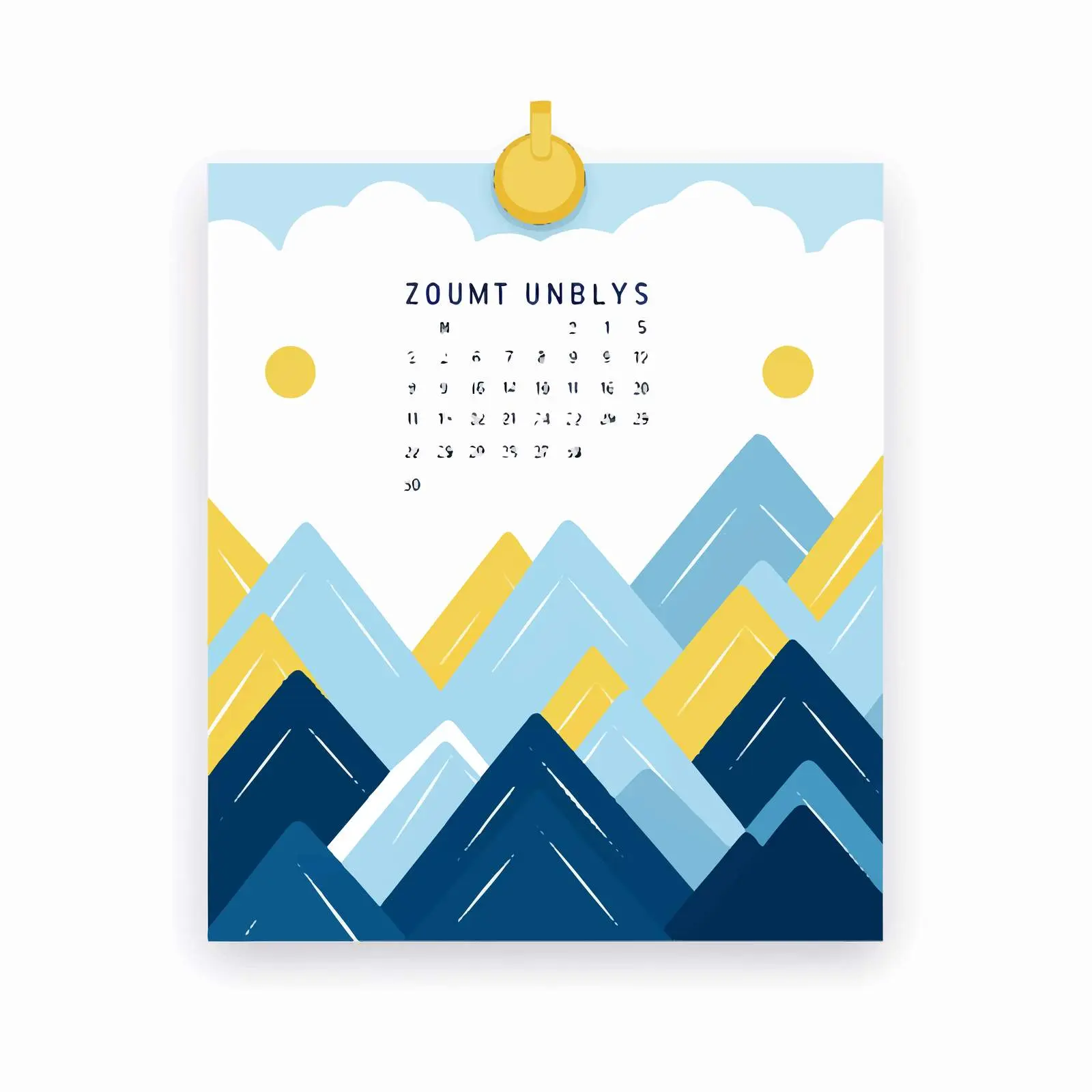Geometric January 2023 Calendar Template – free calendar graphics image from Dotvec
