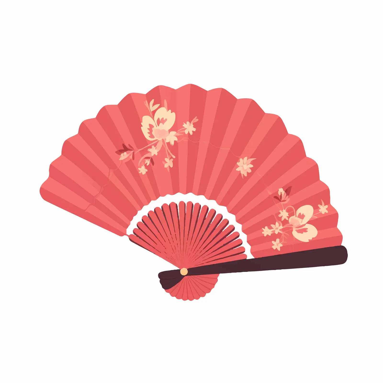 Japanese Folding Paper Hand Fan — free download from Dotvec