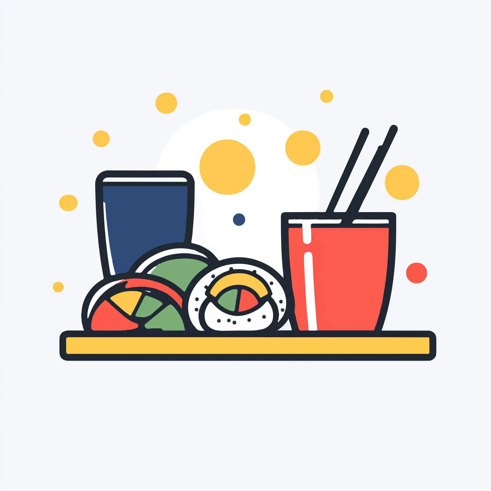 Japanese Food Icon - Thin Outline Vector — free download from Dotvec
