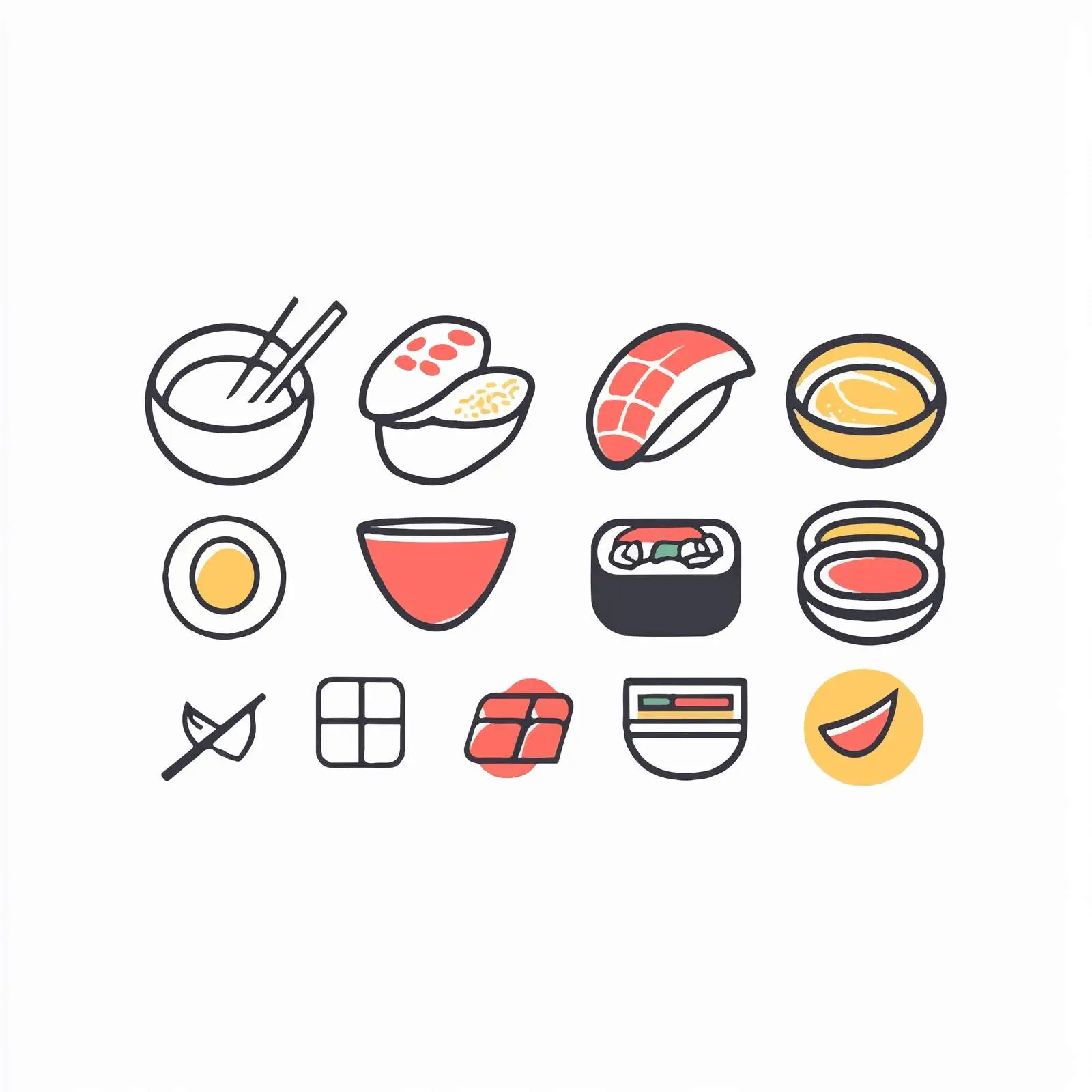 Outline Icon of Japanese Food — free download from Dotvec