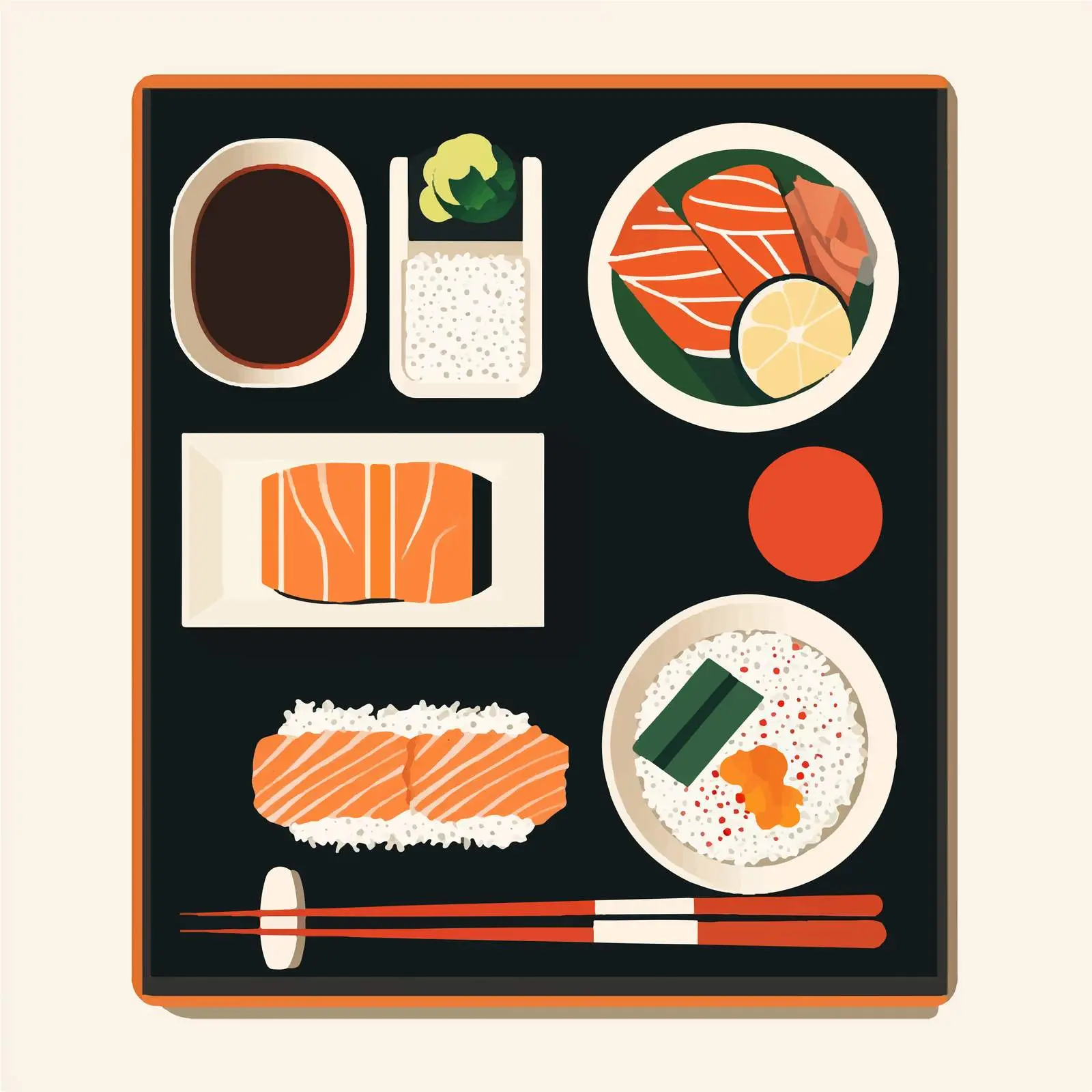 Japanese Menu Food Vector Illustration — free download from Dotvec