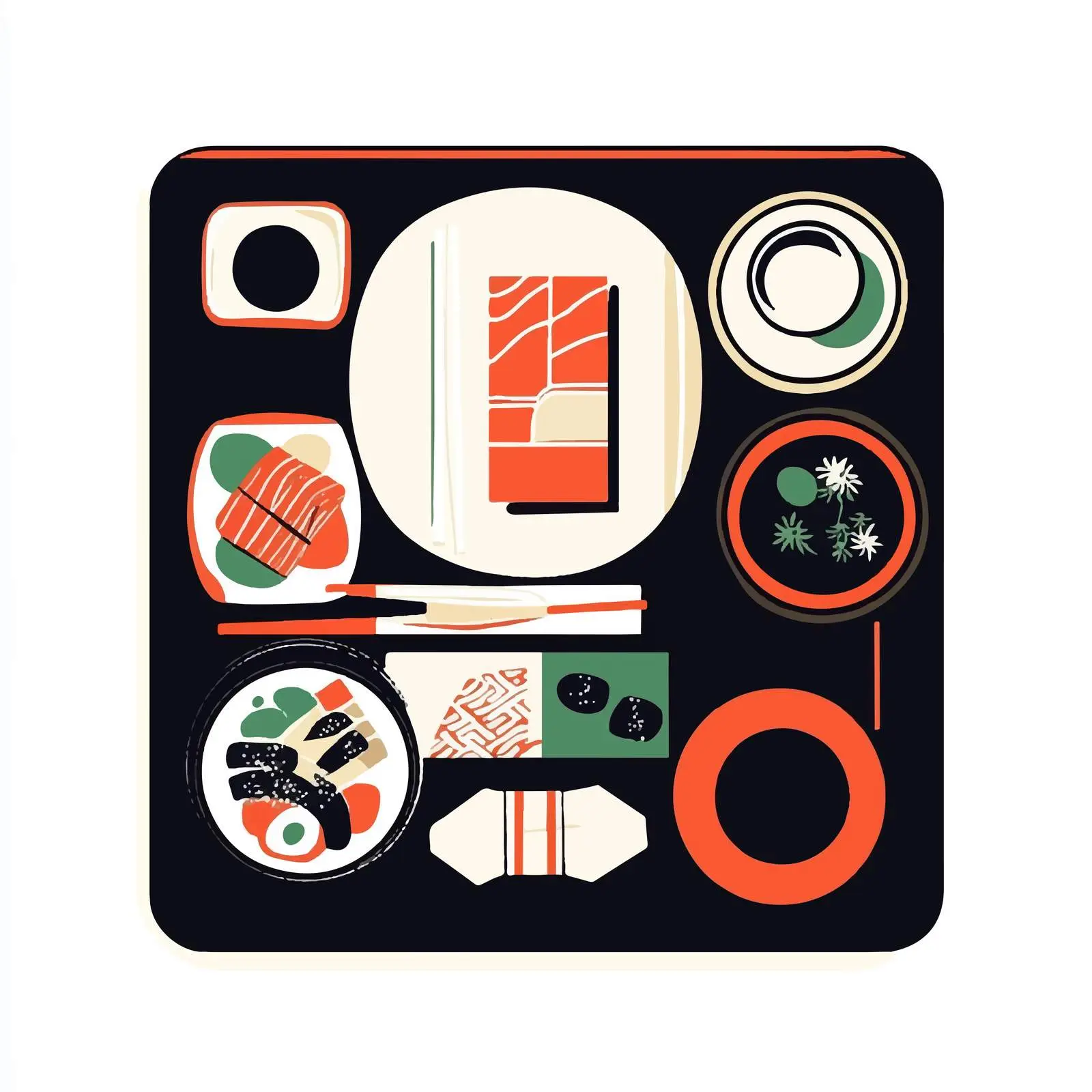 Japanese Food Menu Vector Illustration — free download from Dotvec