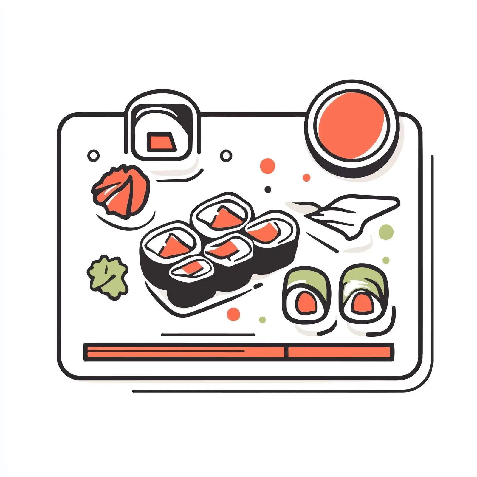Japanese Menu Flat Vector Food Illustration – free traditional dish image from Dotvec