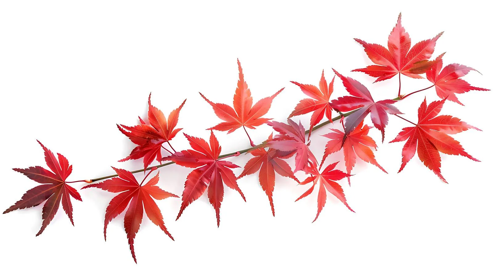 Japanese Red Leaf Season on White — free download from Dotvec
