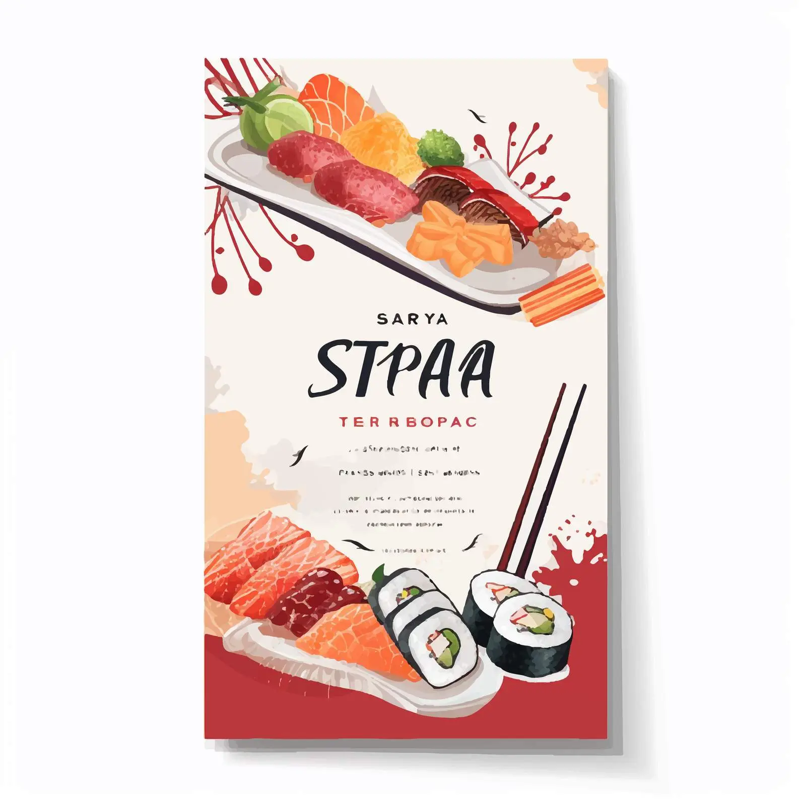 Japanese Restaurant Menu Cover Template Design – free restaurant visuals image from Dotvec