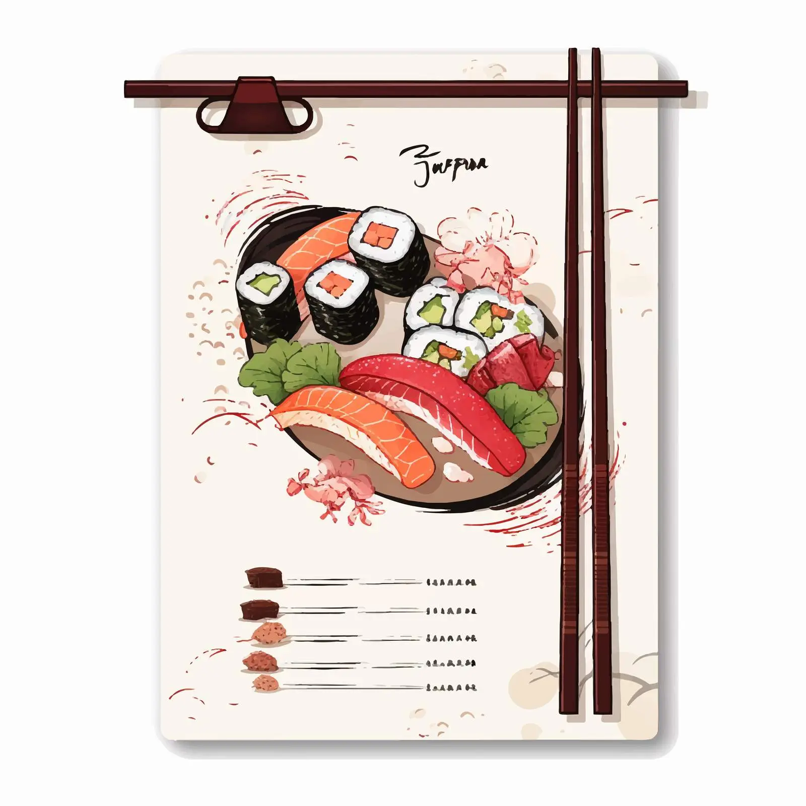Japanese Restaurant Menu Cover Design Template — free download from Dotvec