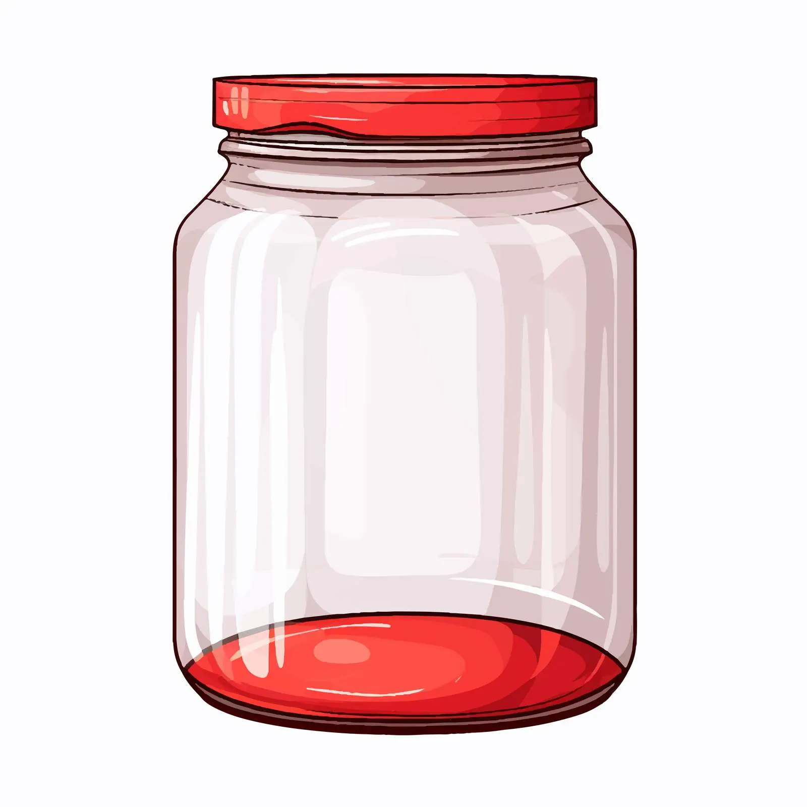 Top View Jar Vector Illustration on White Background — free download from Dotvec