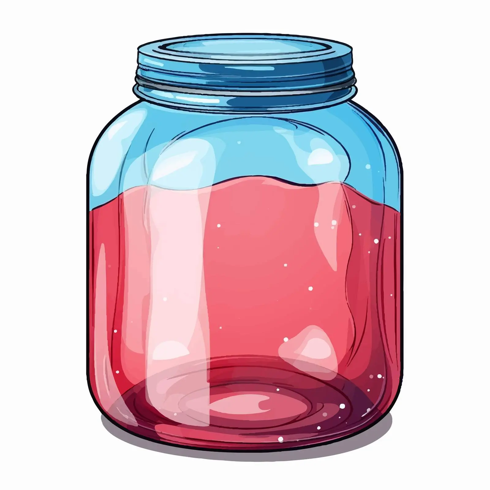 Top View Jar Vector Illustration on White Background — free download from Dotvec