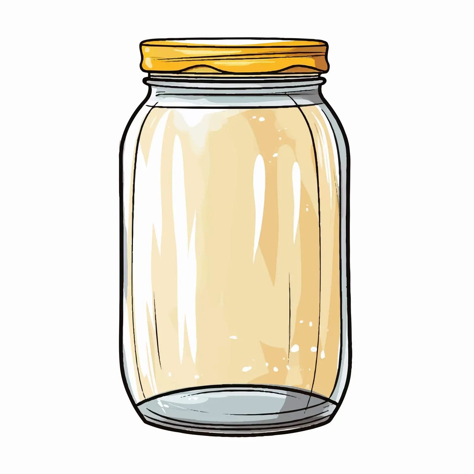 Top View Jar Vector Illustration on White Background — free download from Dotvec