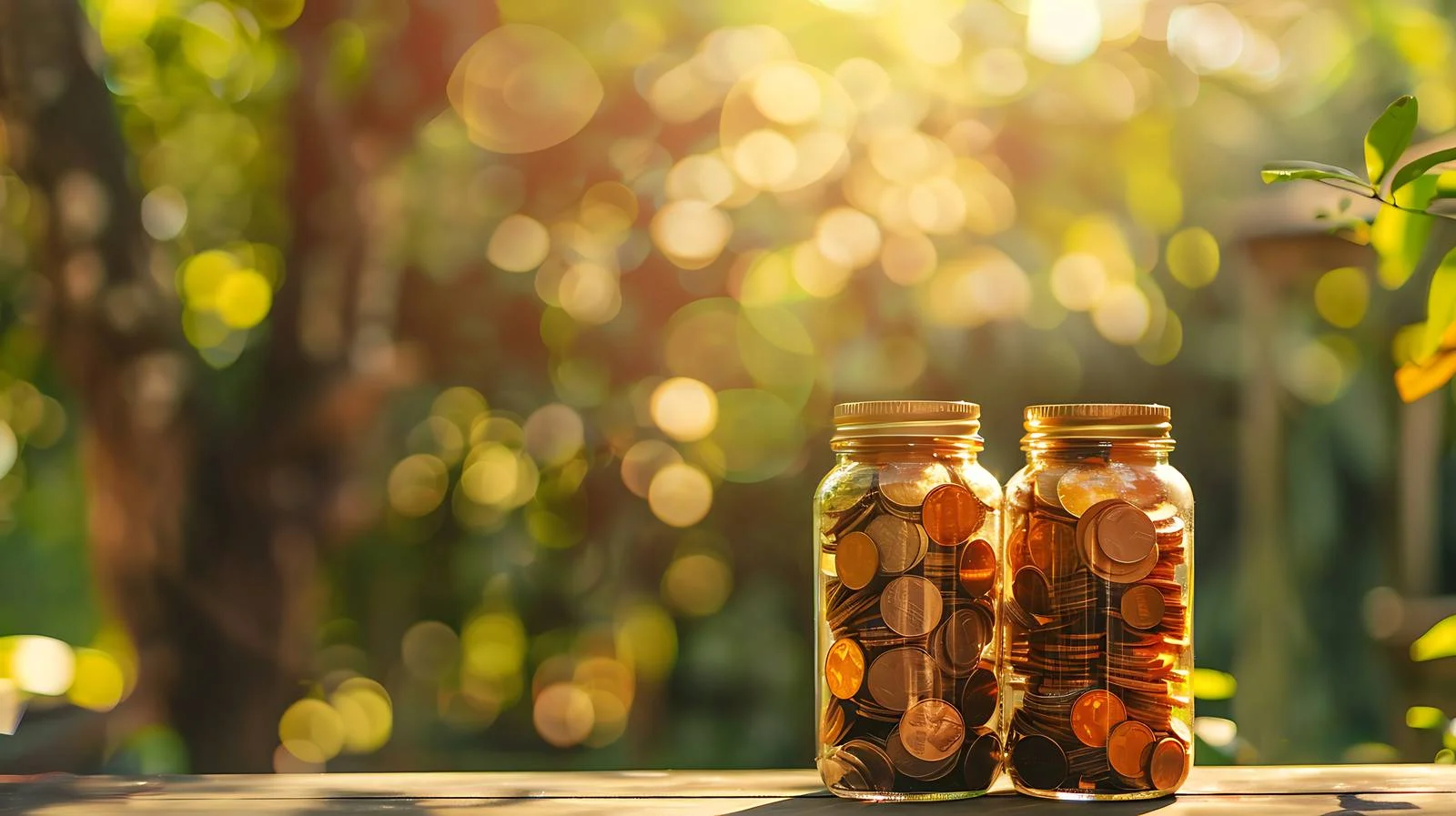 Finance Concept with Jar Coins Nature — free download from Dotvec