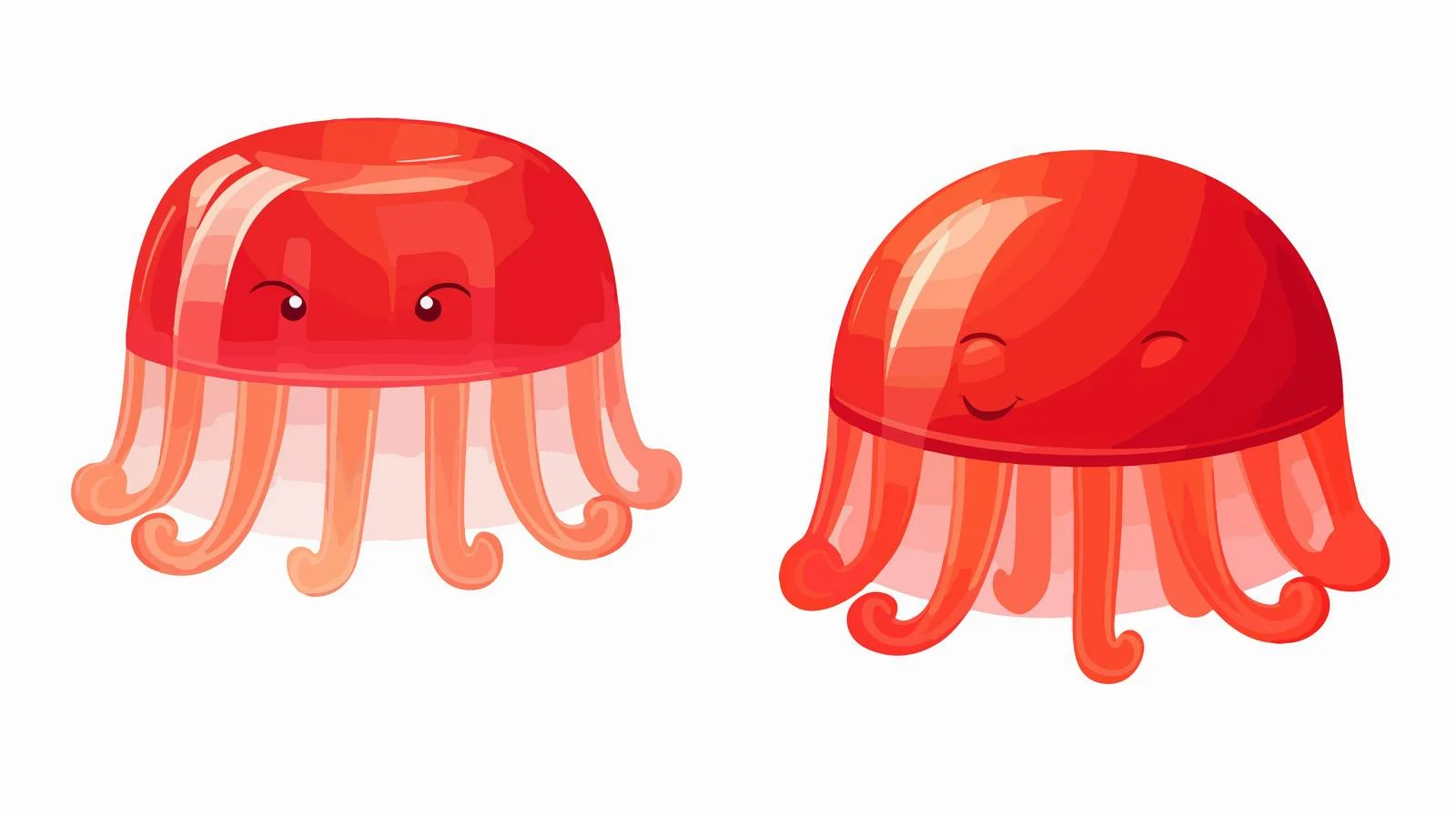 Colorful Jellyfish Cartoon Vector Illustration — free download from Dotvec