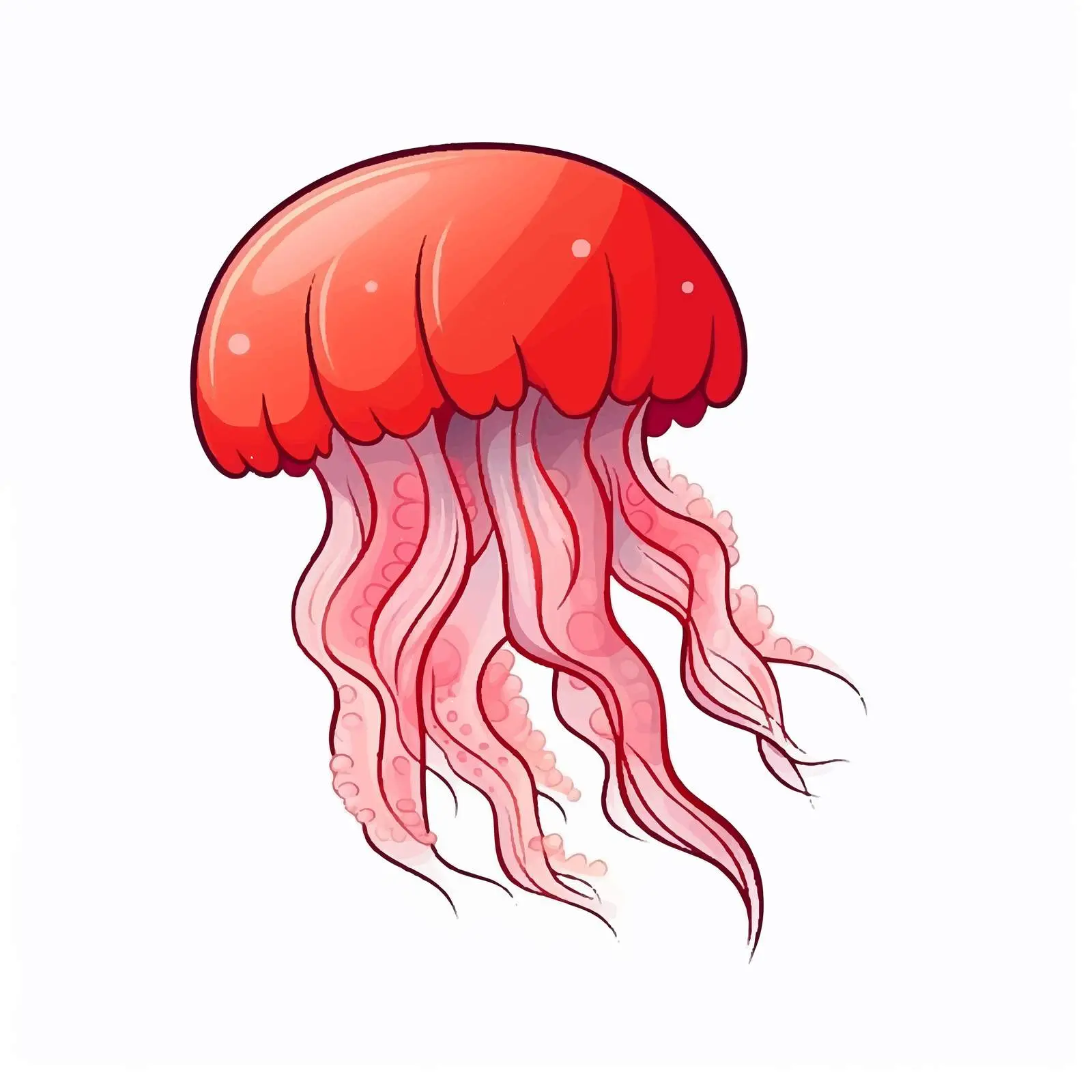 Cartoon Vector Illustration of Jellyfish — free download from Dotvec