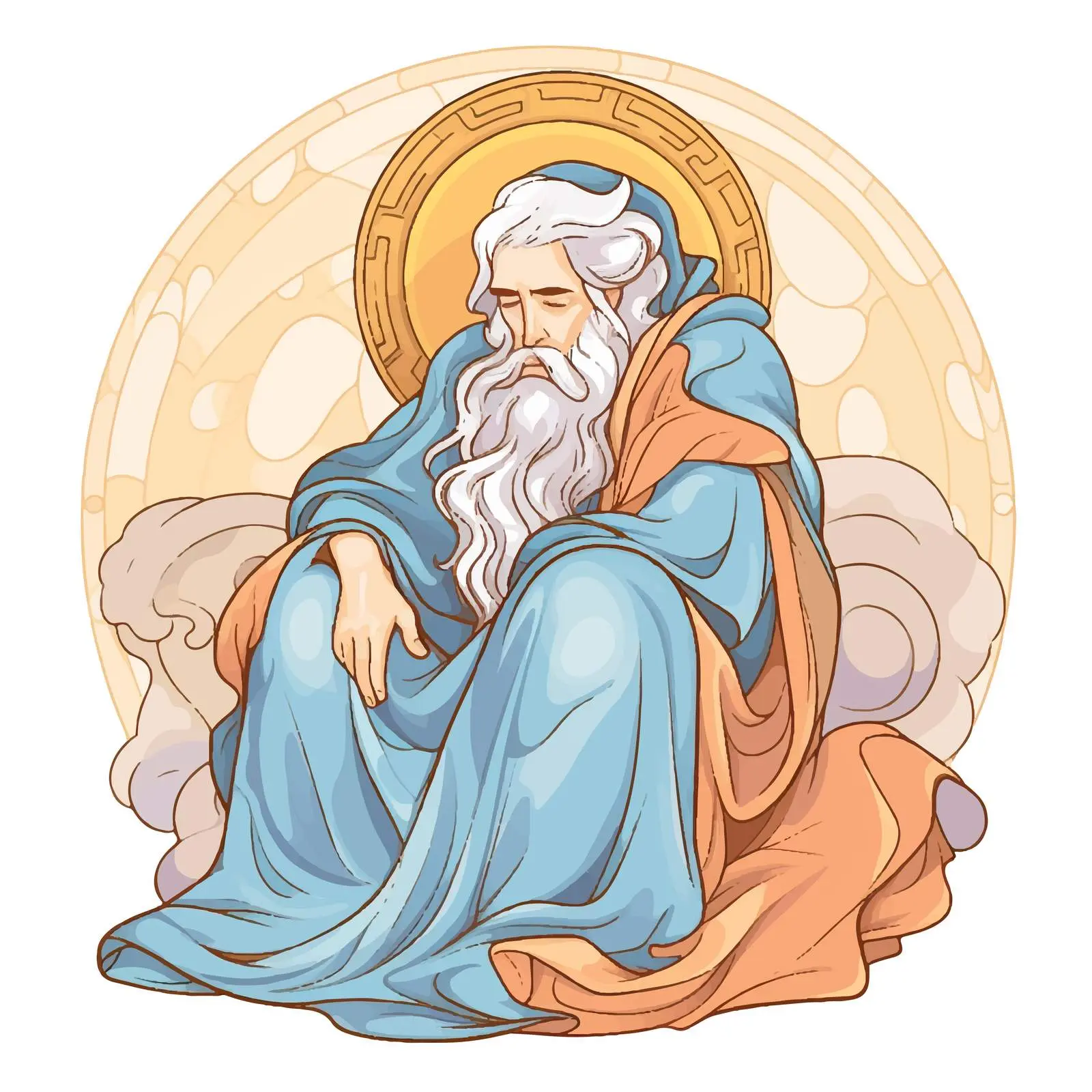 Jeremiah Weeping Prophet Pastel Illustration – free art in worship image from Dotvec