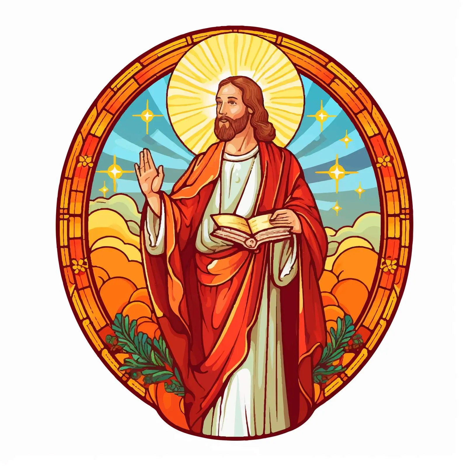 Bright Christmas Illustration of Jesus' Birth — free download from Dotvec