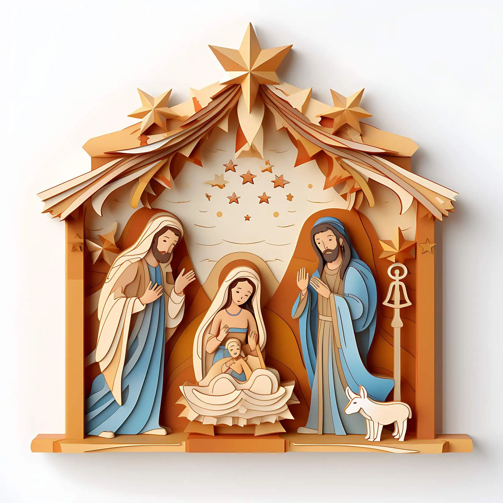 Wooden Nativity Scene for Christmas Celebration – free church image from Dotvec