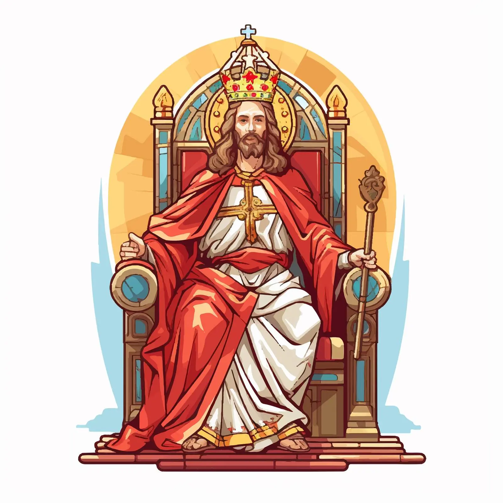Jesus Christ the Greatest Bishop on Throne — free download from Dotvec