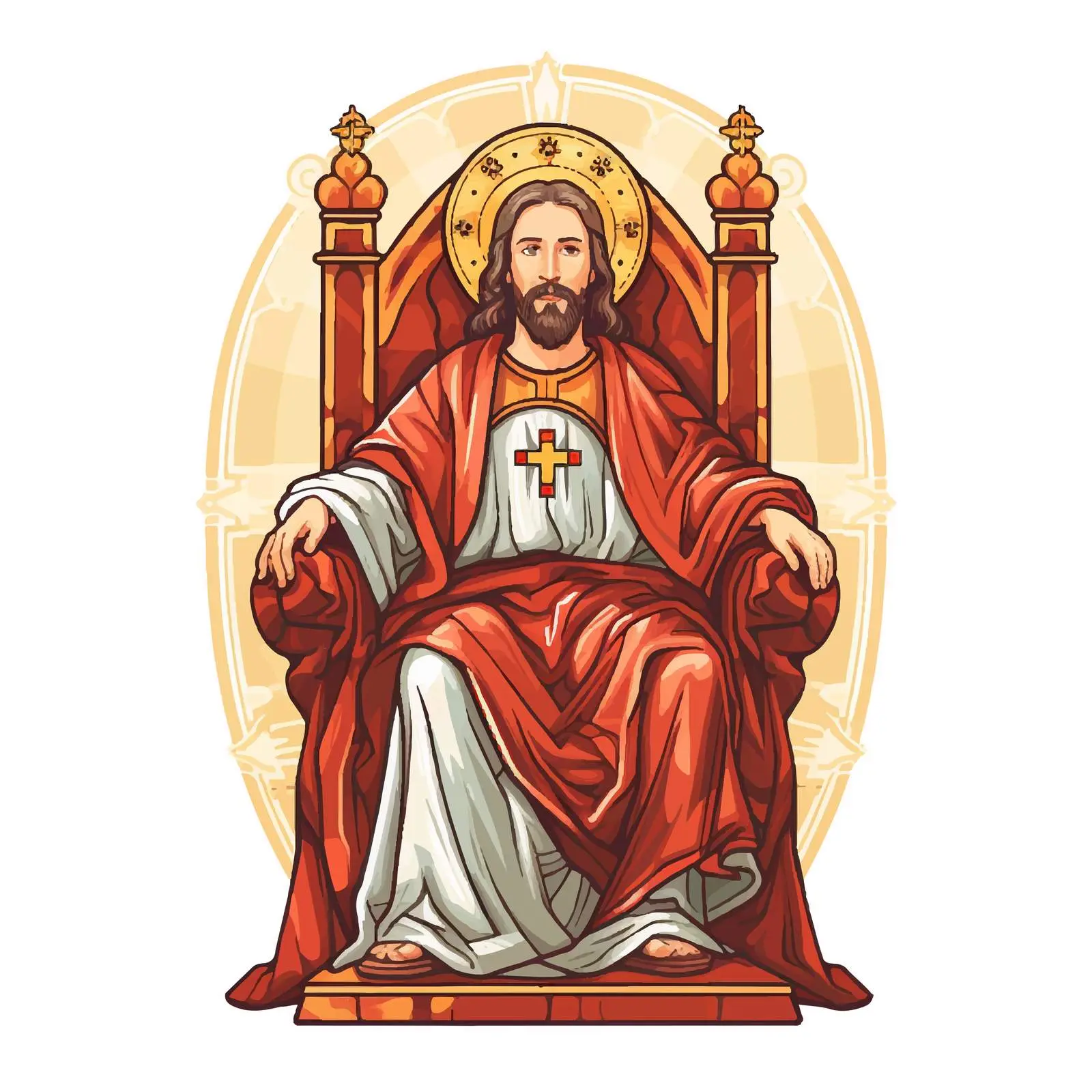 Jesus Christ the Greatest Bishop on His Throne — free download from Dotvec