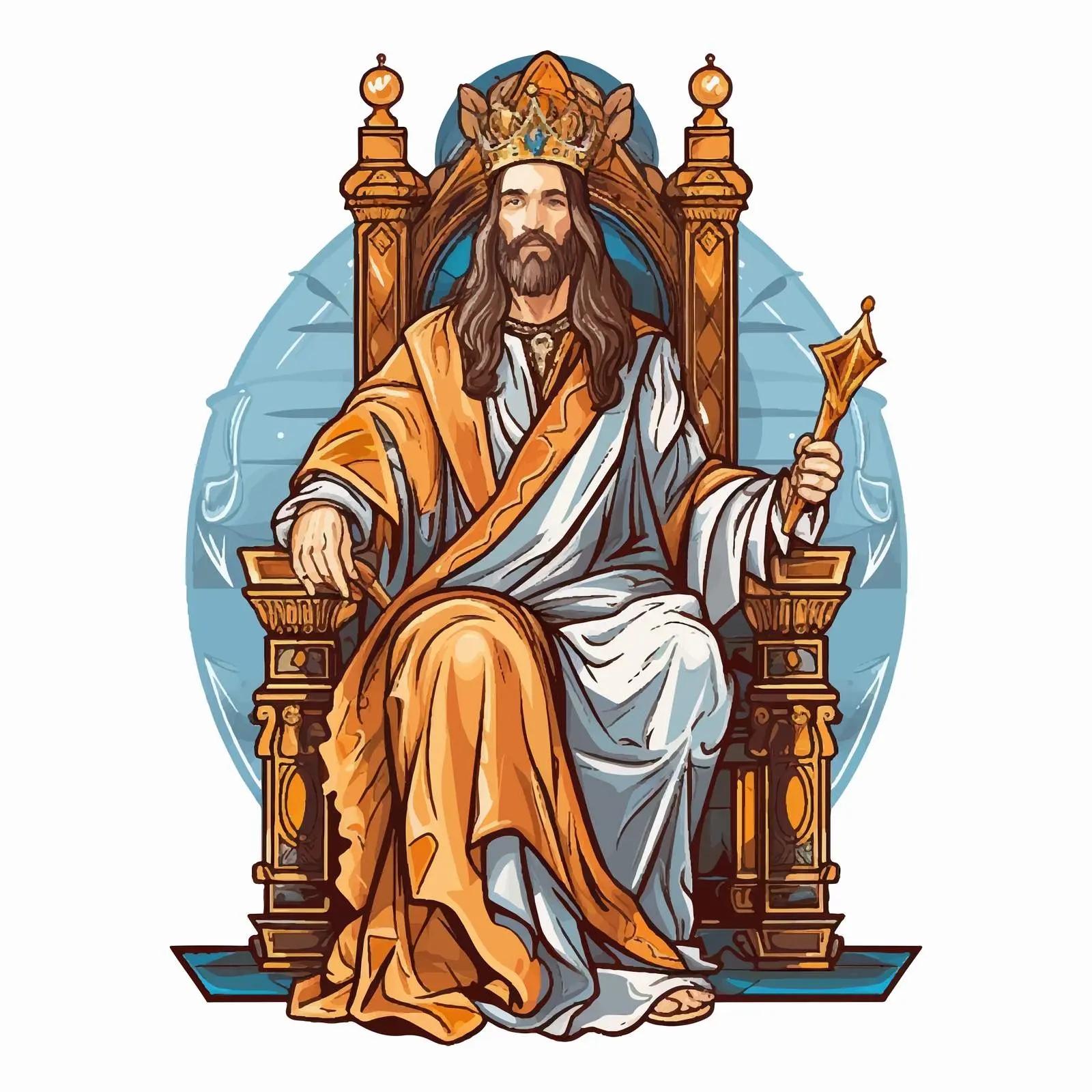 Jesus Christ the Greatest Bishop on Throne — free download from Dotvec