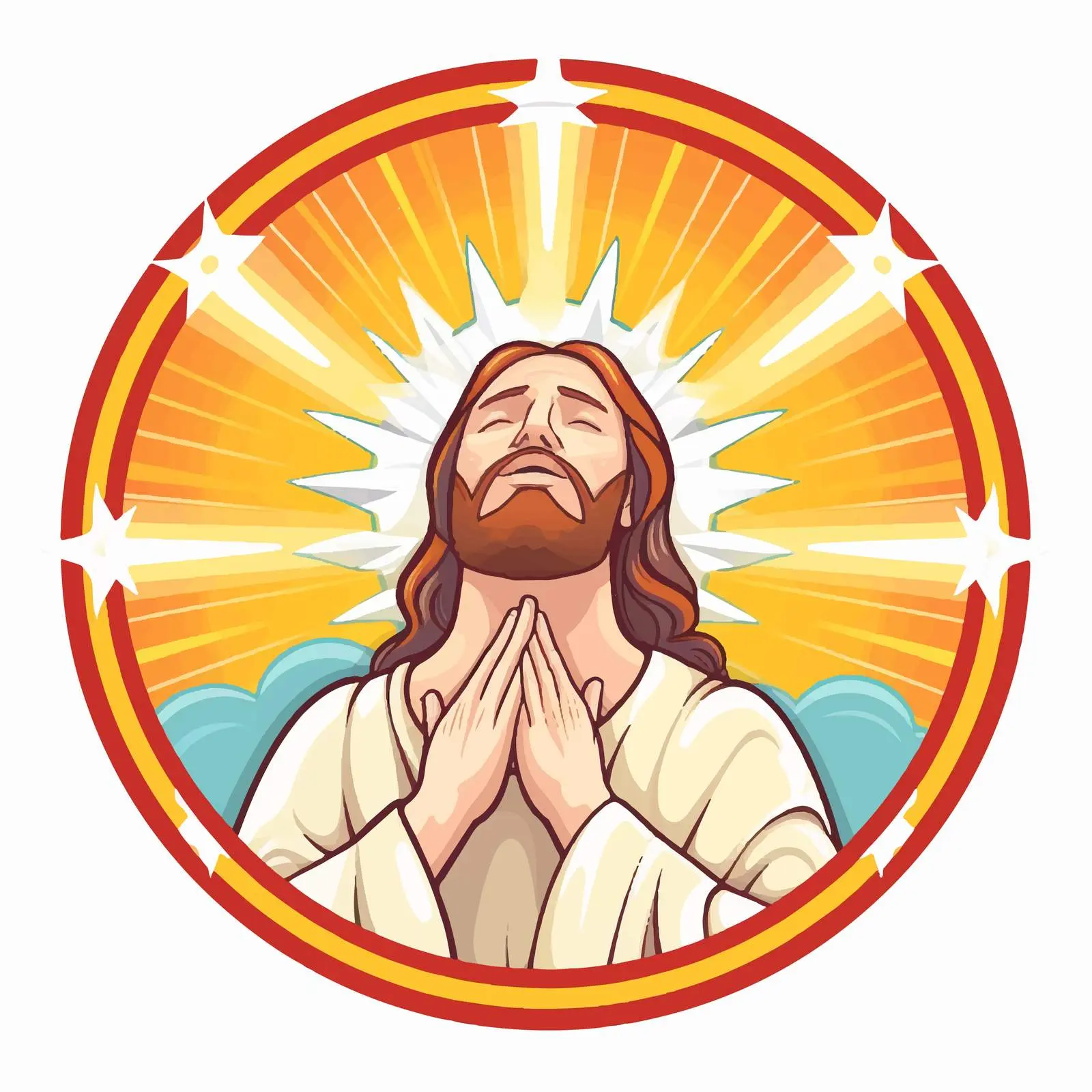 Jesus Facepalm in Light Rays Vector Art – free facepalm image from Dotvec
