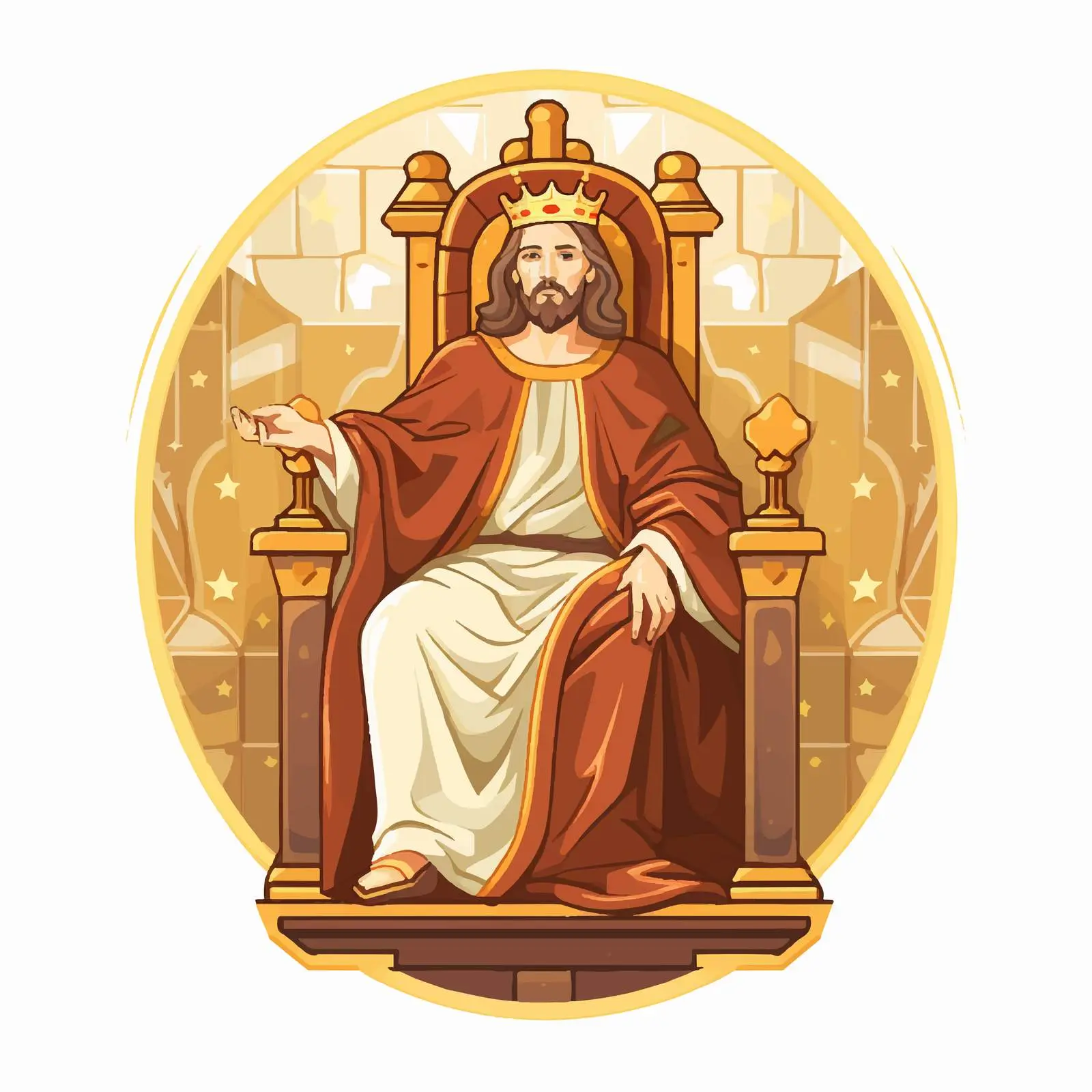 Jesus King Sitting on the Throne Artwork — free download from Dotvec