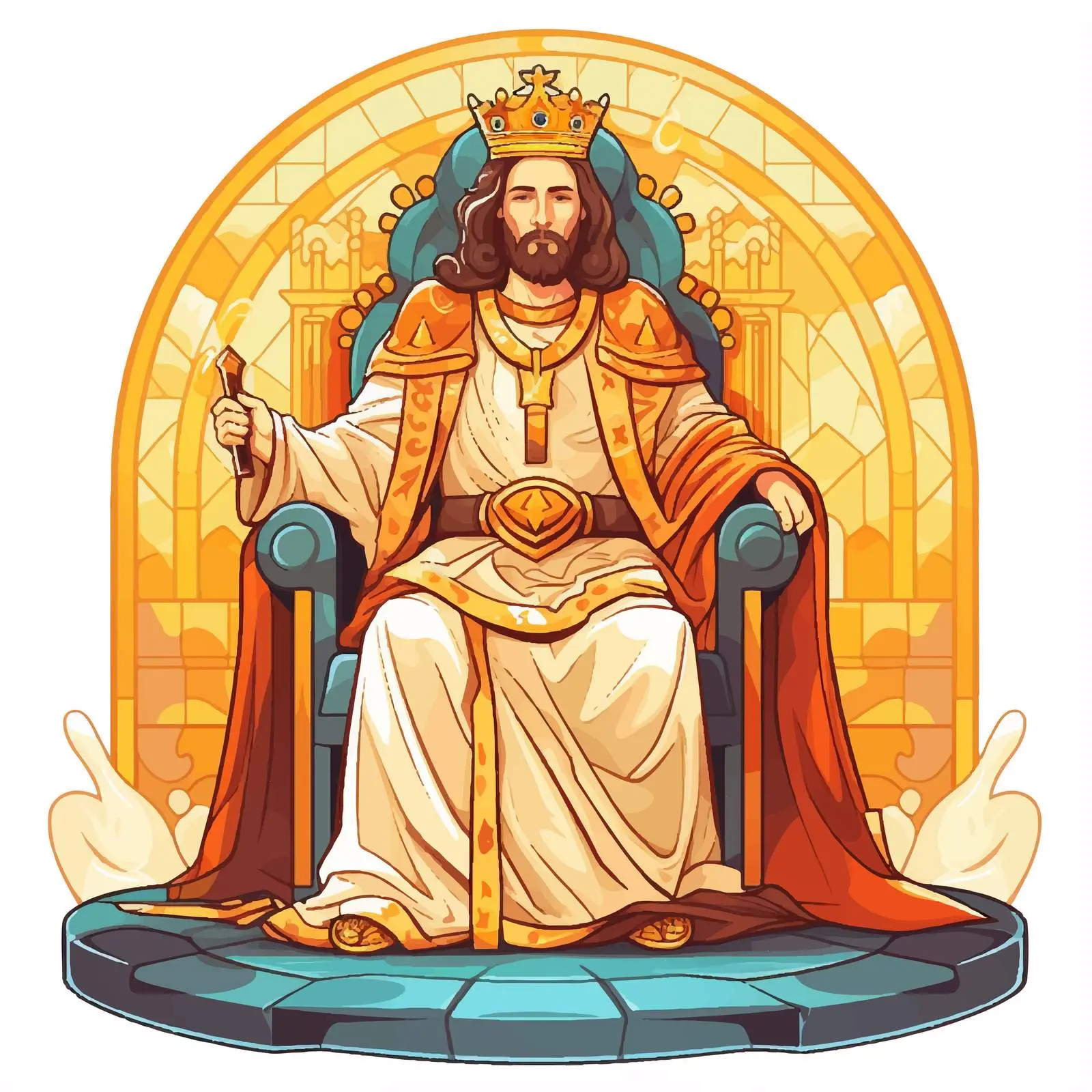 Jesus King Sitting on the Throne Artwork — free download from Dotvec