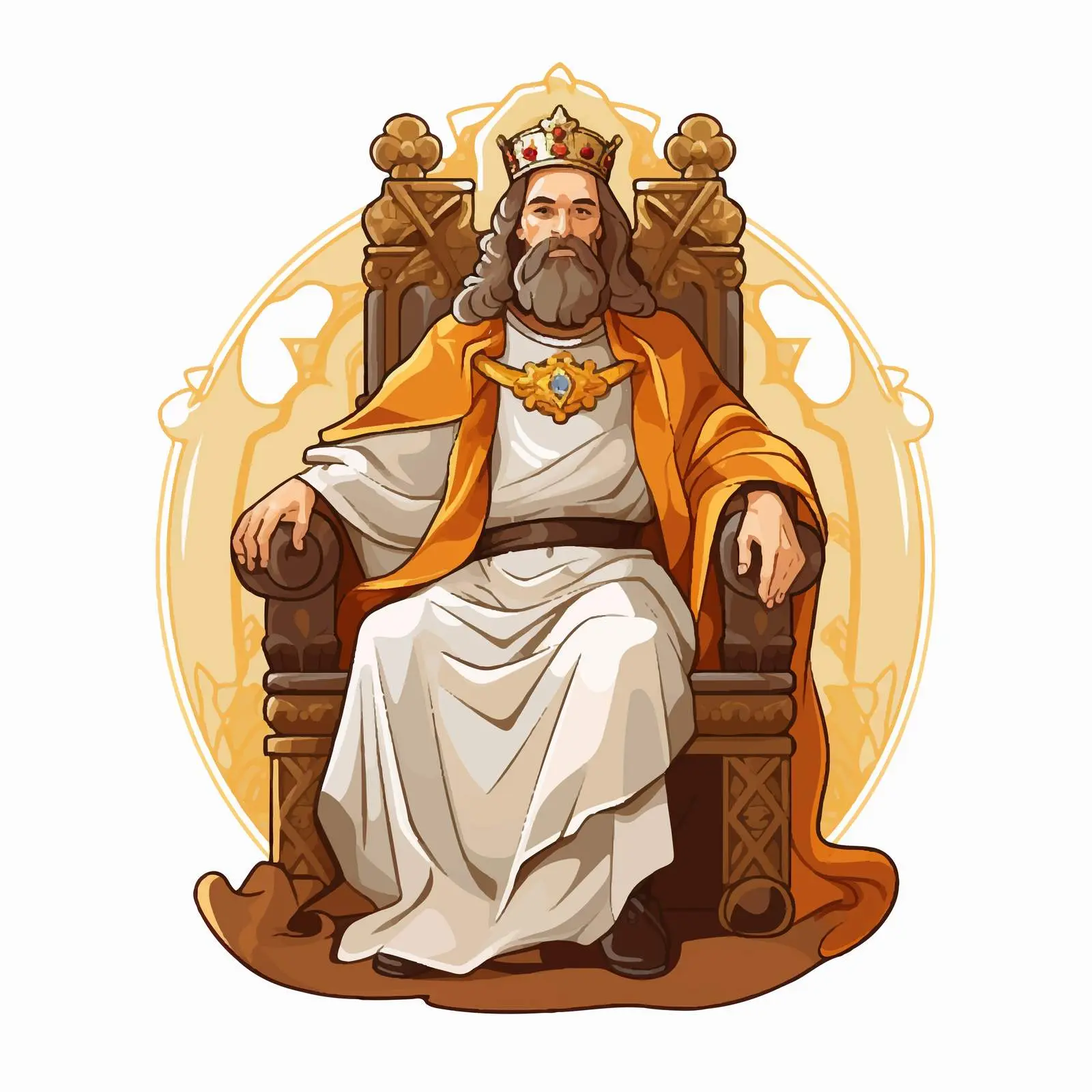Jesus King on Throne Religious Vector Art — free download from Dotvec