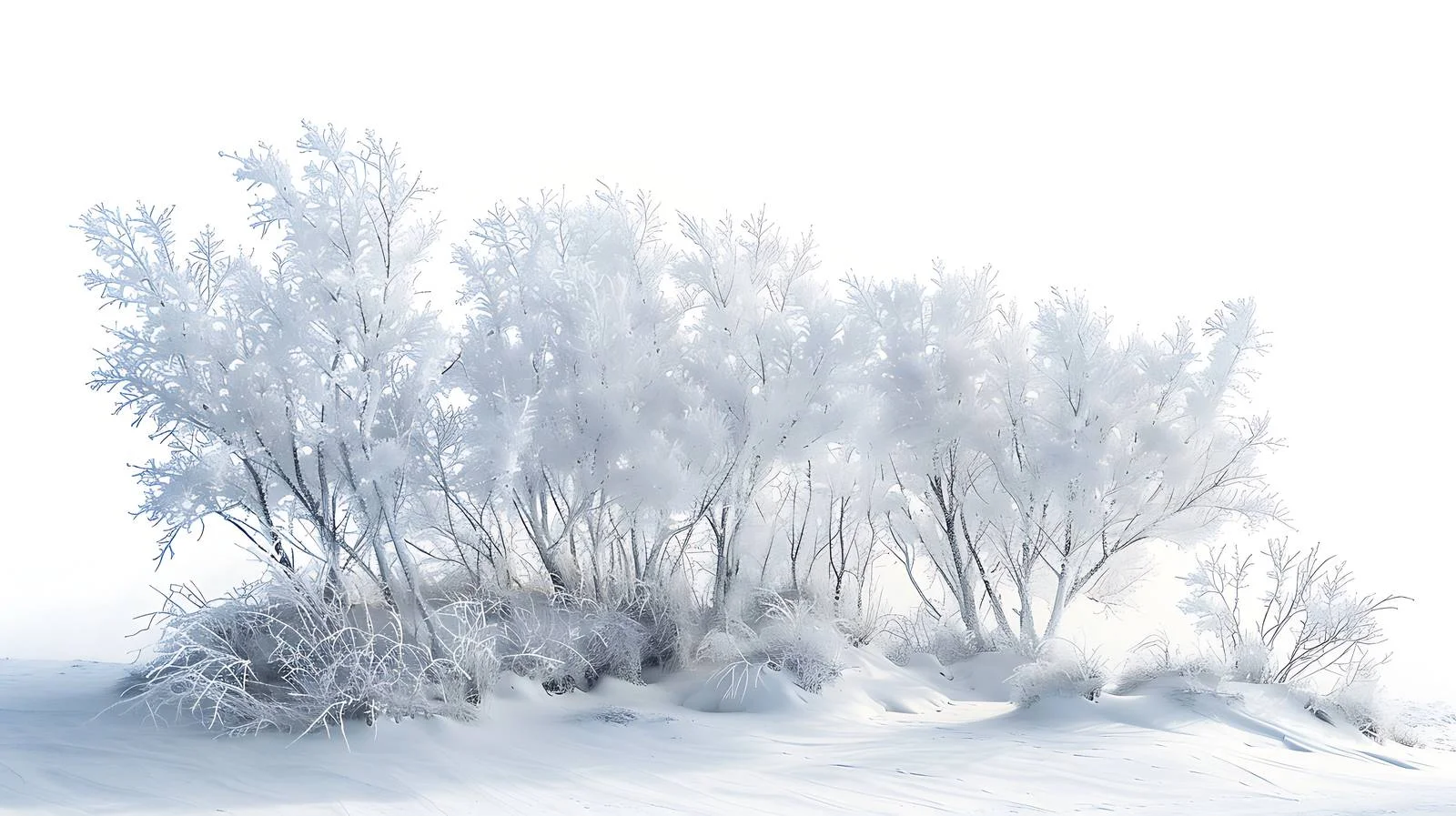 Jilin Rime Frost on White Background — free download from Dotvec