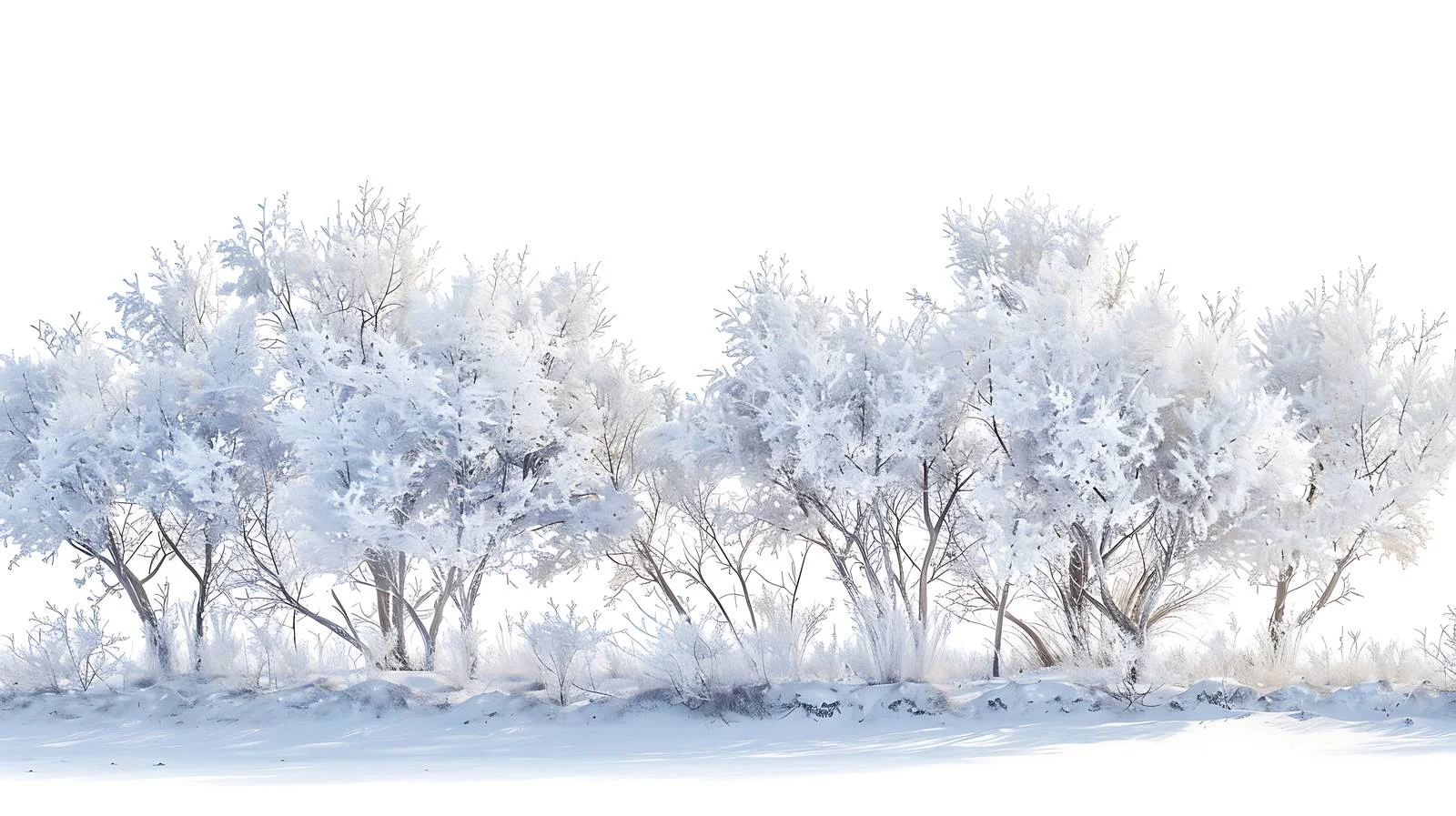 Jilin Rime Frost White Background Tranquil — free download from Dotvec