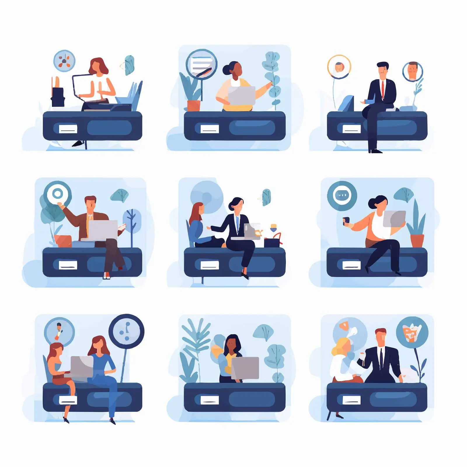 Job Search and Recruitment Concept Vector – free opening image from Dotvec