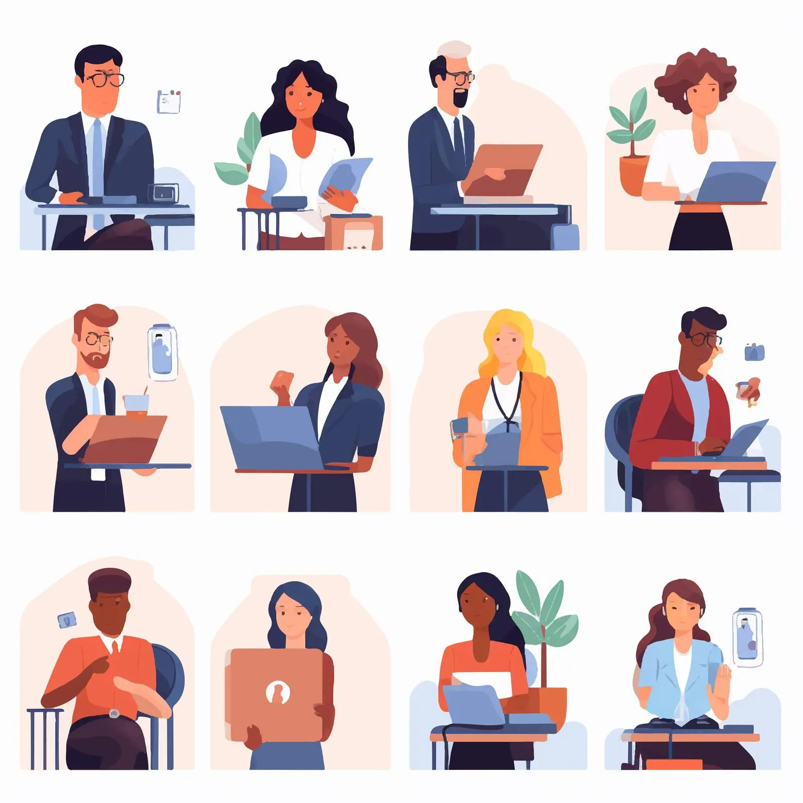 HR Recruiting and Job Search Concept Illustration – free opening image from Dotvec