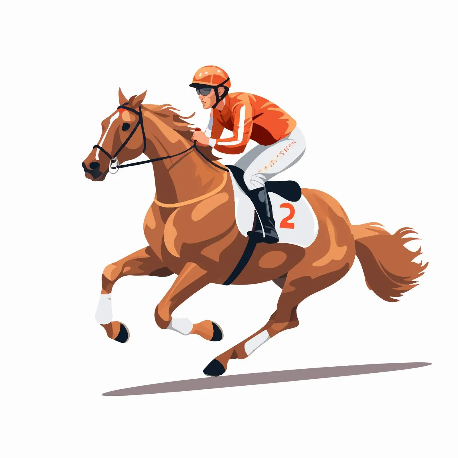 Jockey Riding Galloping Racehorse in Equestrian Sports — free download from Dotvec