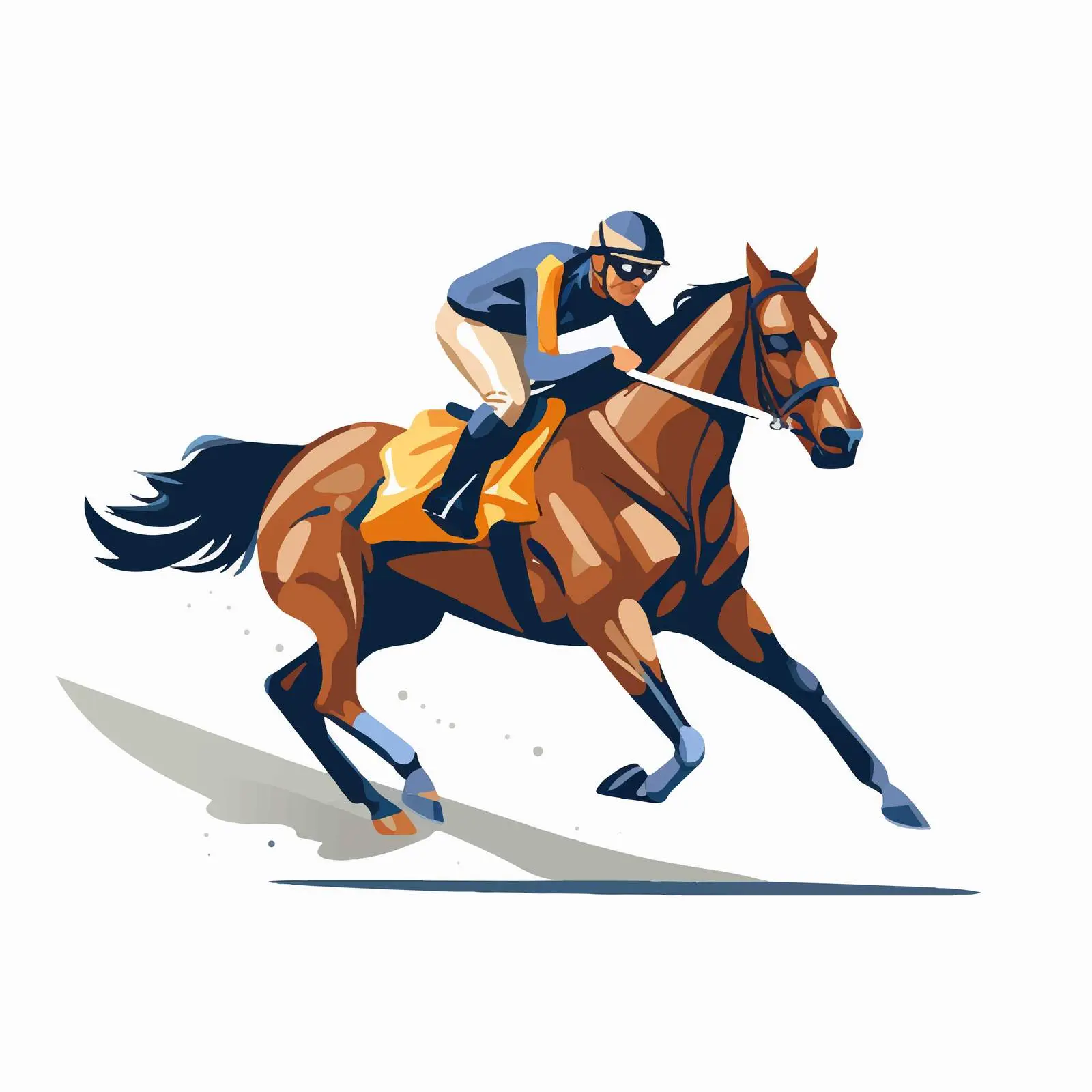 Jockey Racing on Equestrian Horse Galloping — free download from Dotvec