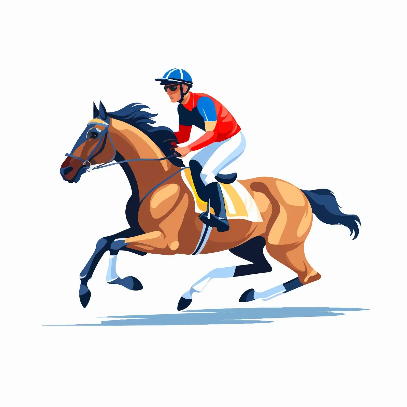 Jockey Galloping on Racehorse in Equestrian Sport — free download from Dotvec