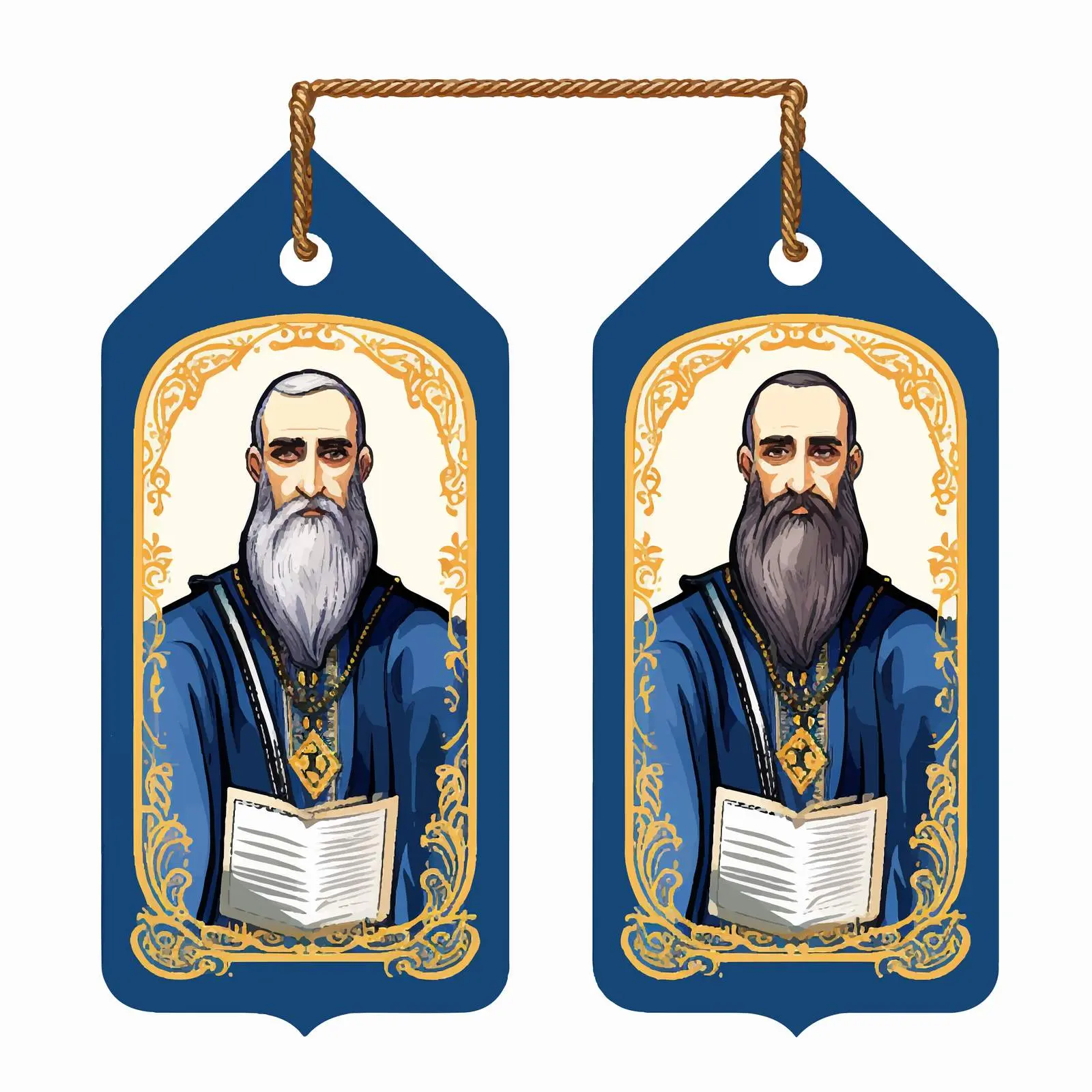 Byzantine Religious Gift Tags Featuring John Chrysostom — free download from Dotvec